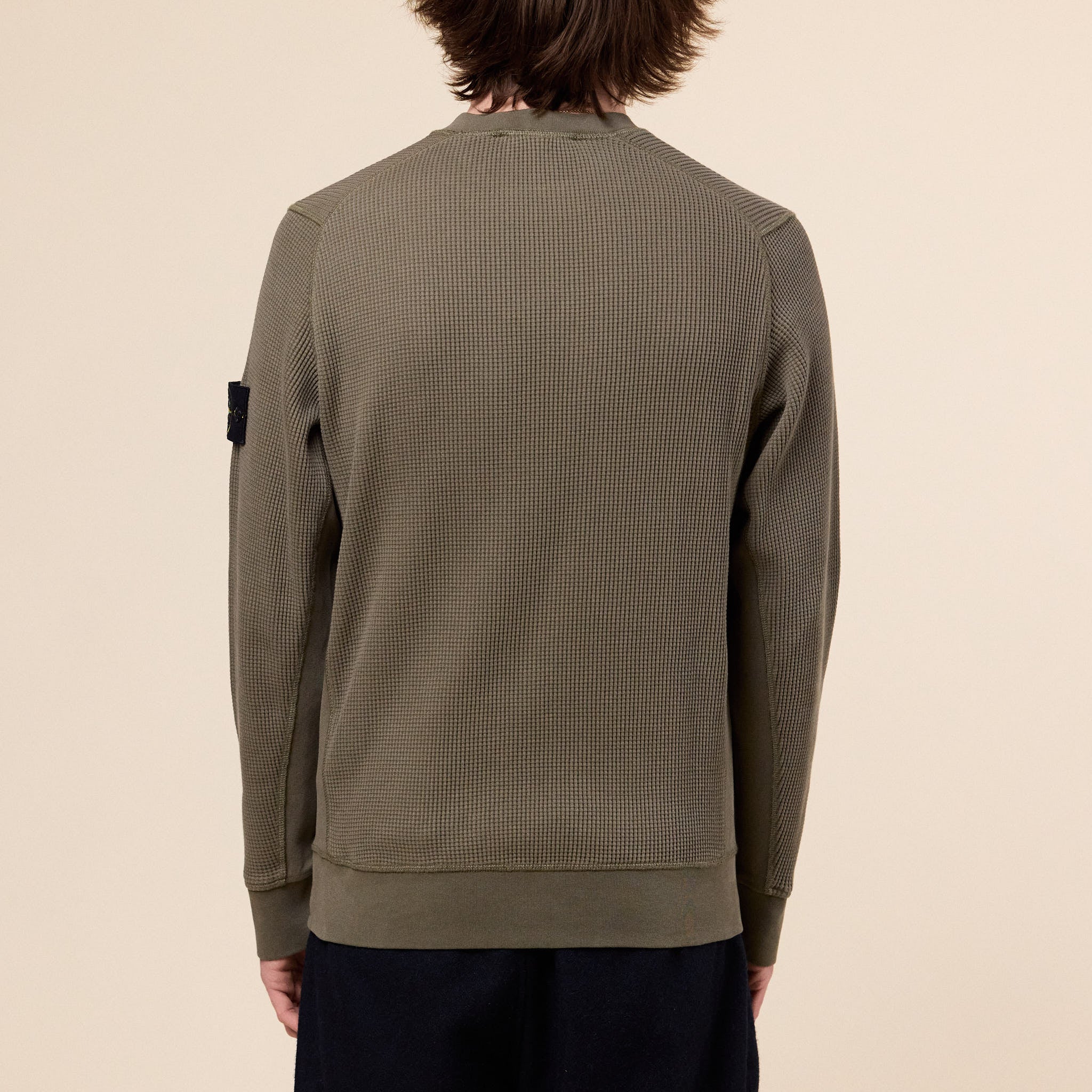 Stone Island - Waffle Crewneck Sweatshirt - Military Green