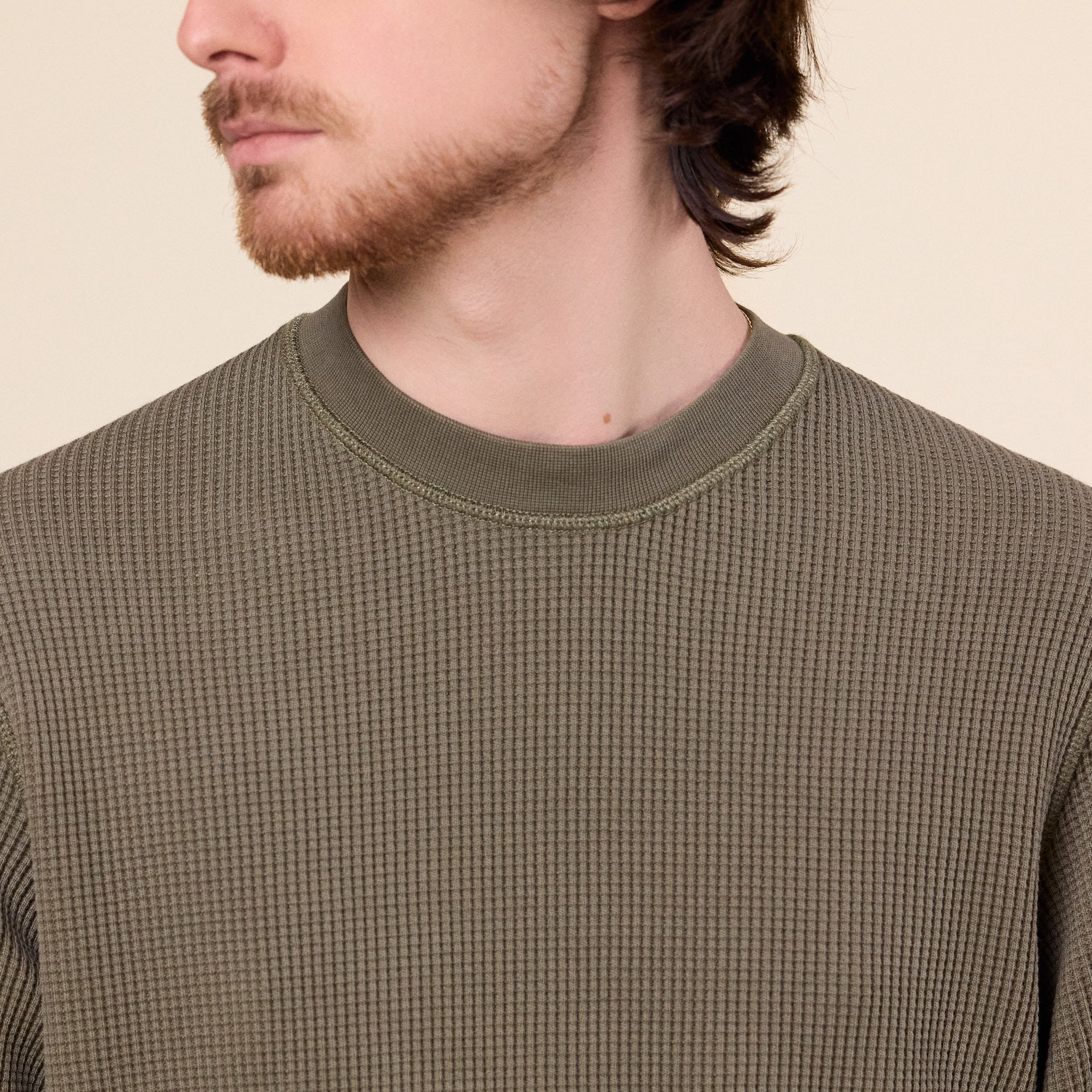 Stone Island - Waffle Crewneck Sweatshirt - Military Green