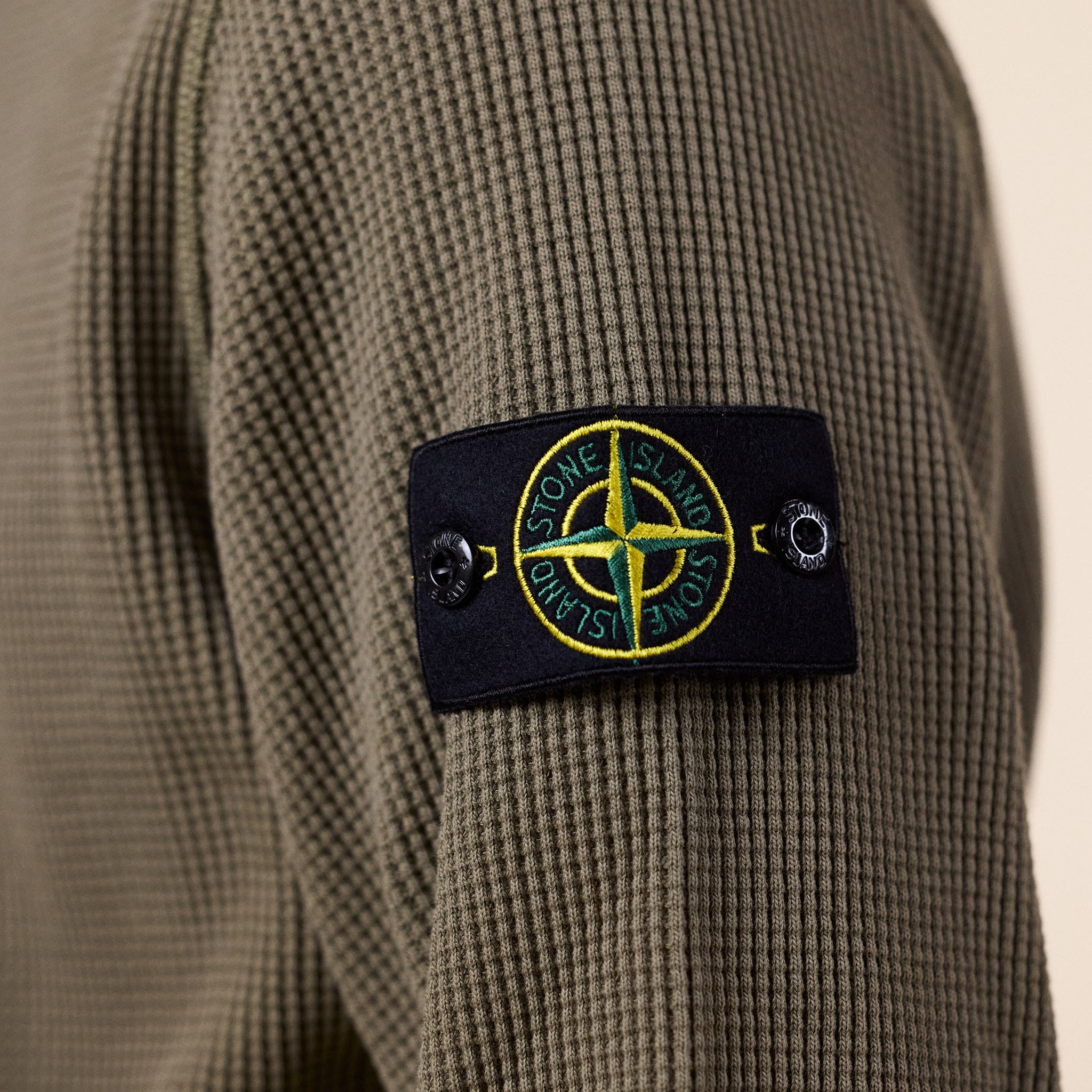 Stone Island - Waffle Crewneck Sweatshirt - Military Green