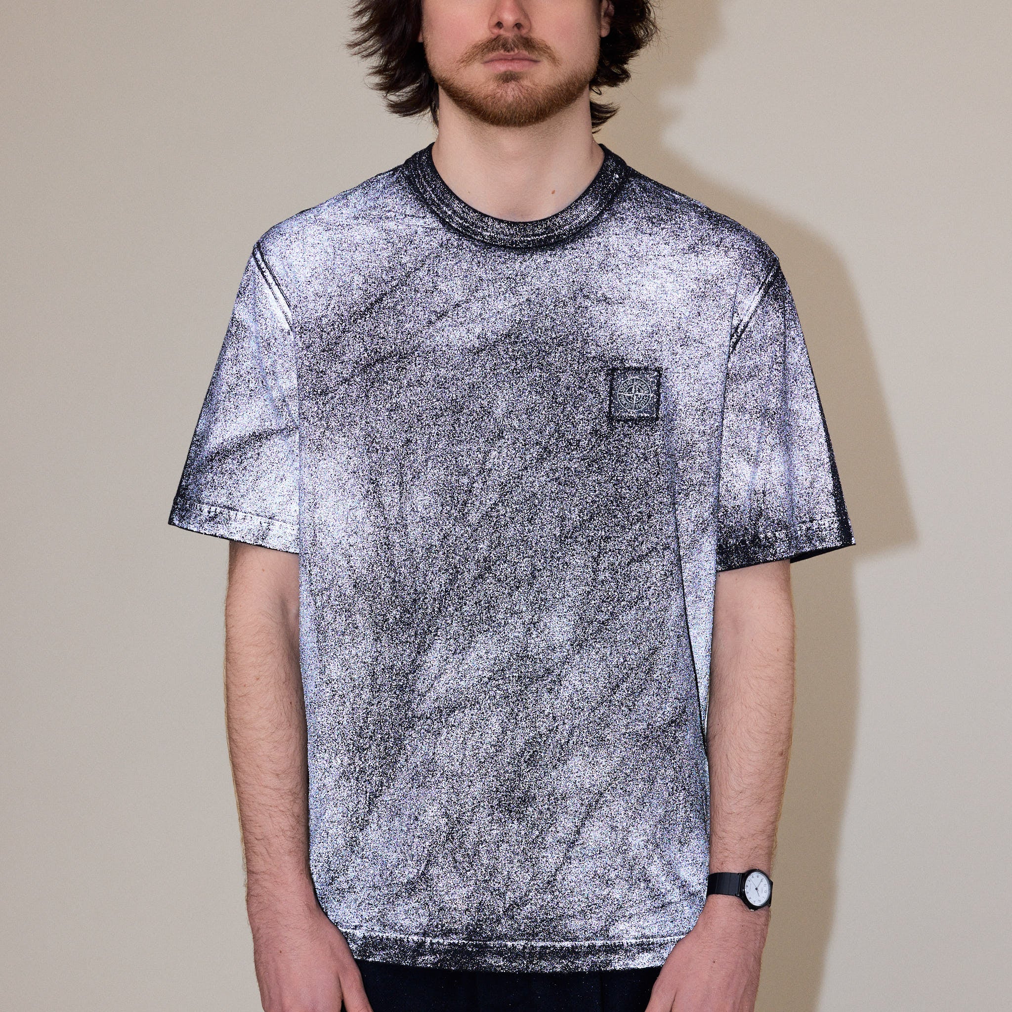 Stone Island - Reflective Garment Lamination T-Shirt - Black