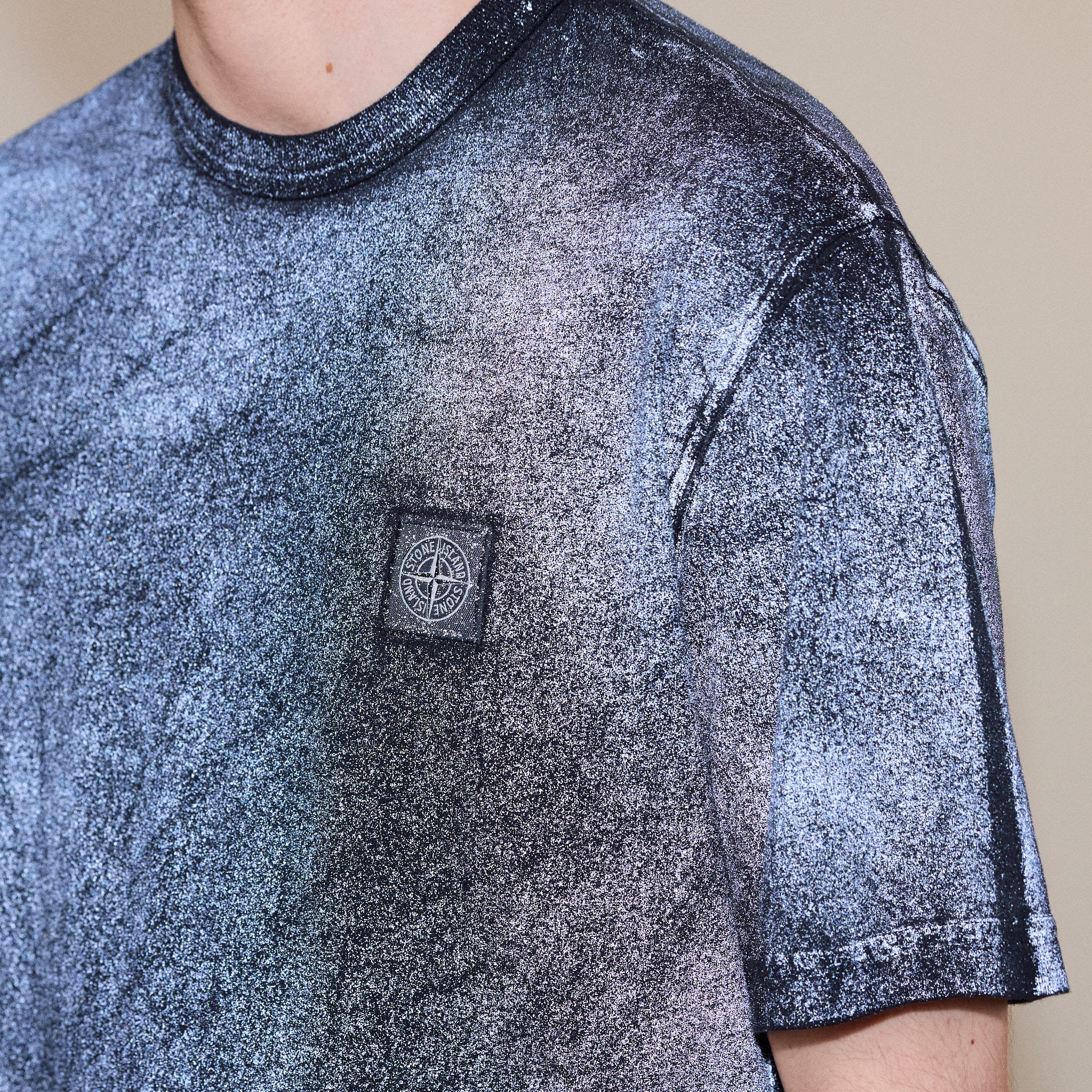 Stone Island - Reflective Garment Lamination T-Shirt - Black