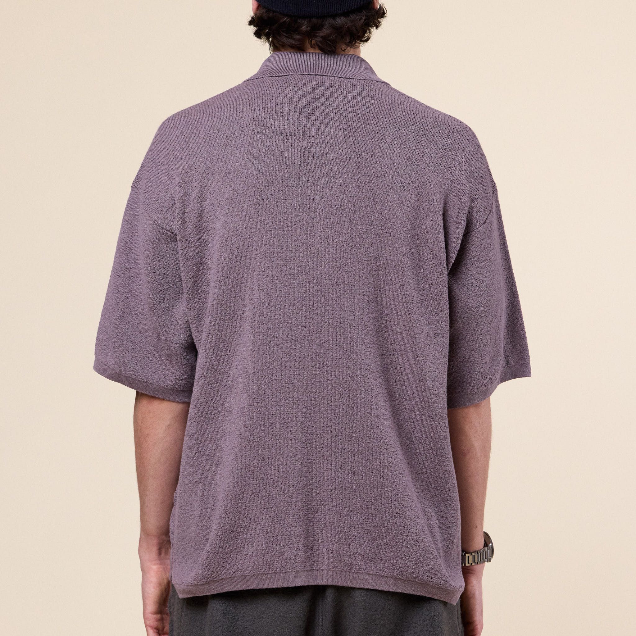 Stone Island - Raw Hand Organic Cotton Polo Shirt - Purple Grey