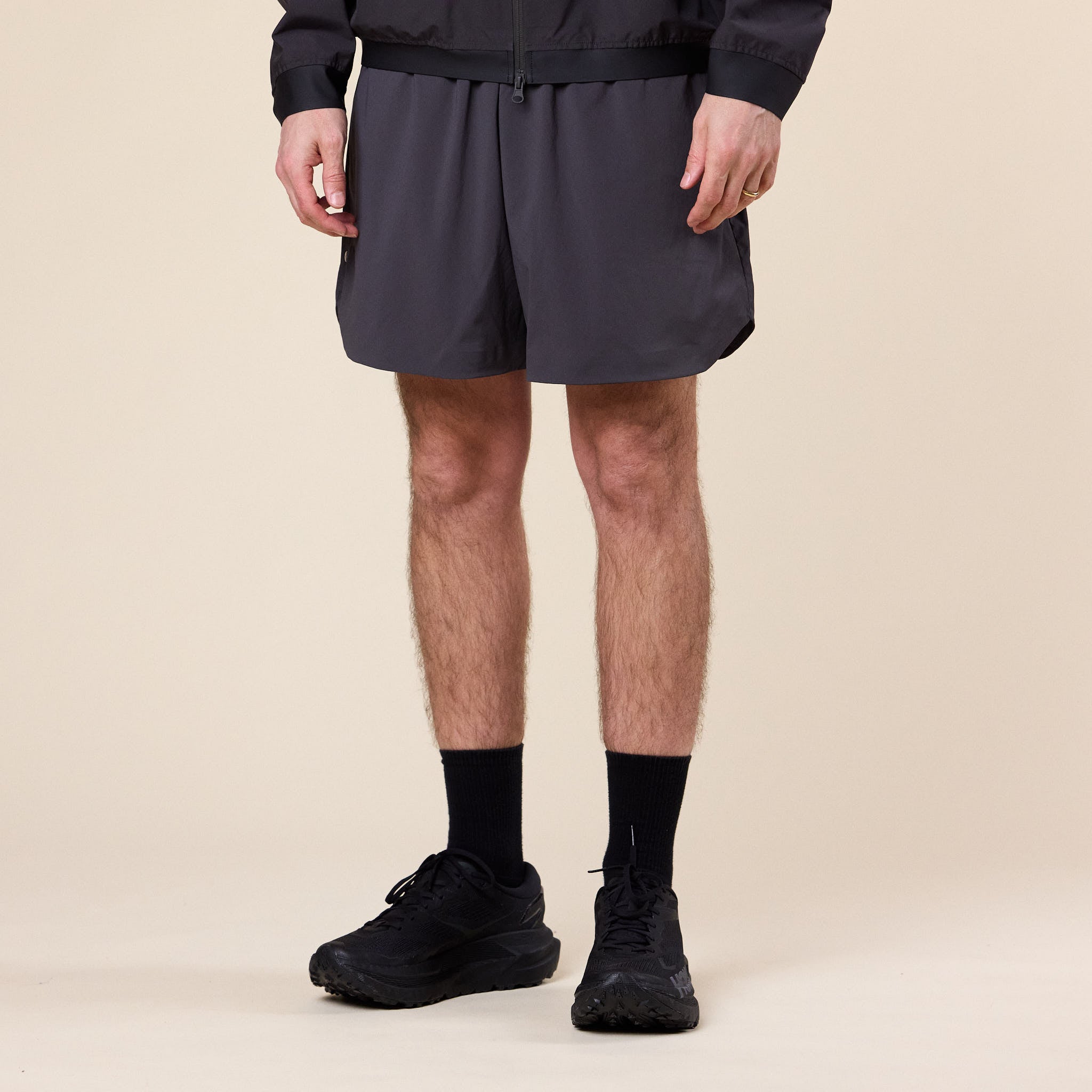 Stone Island Stellina - Stretch Nylon Tela_S.I Technical Shorts - Charcoal Grey