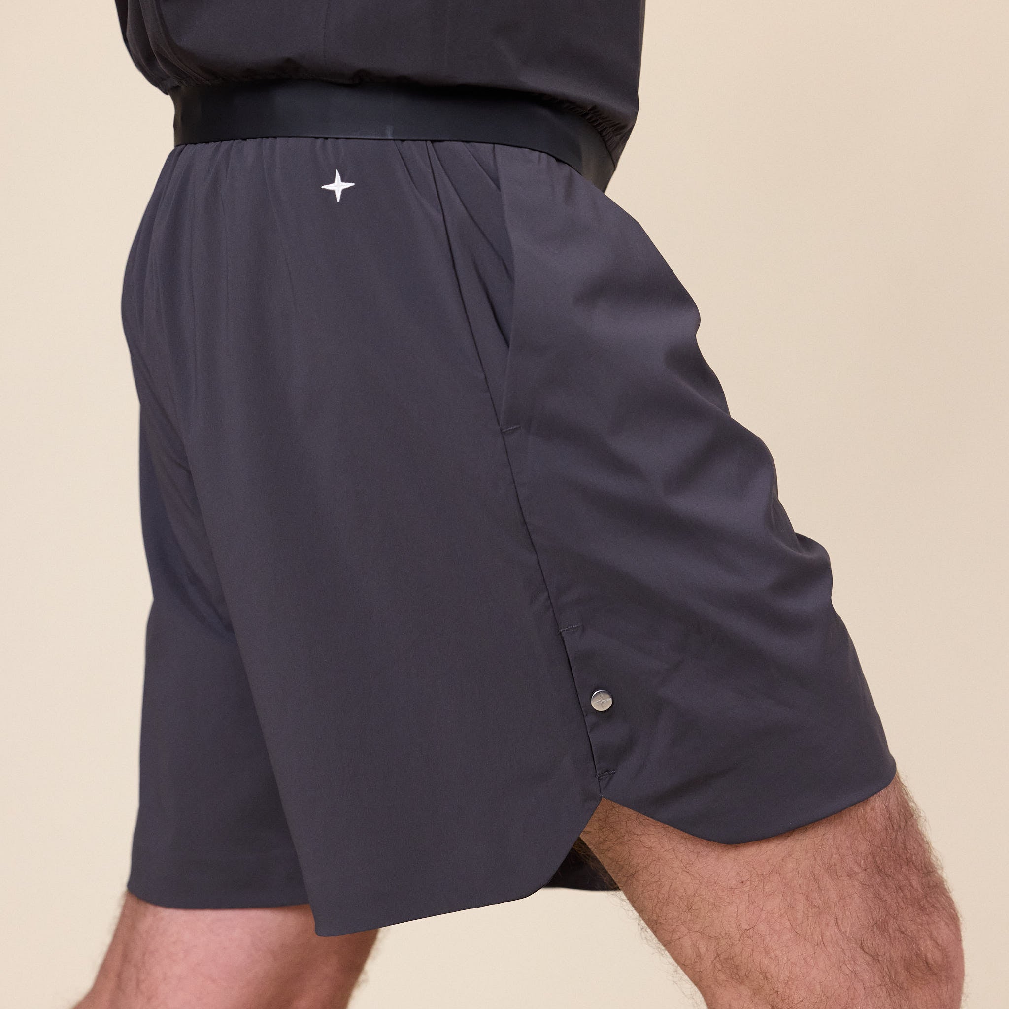 Stone Island Stellina - Stretch Nylon Tela_S.I Technical Shorts - Charcoal Grey