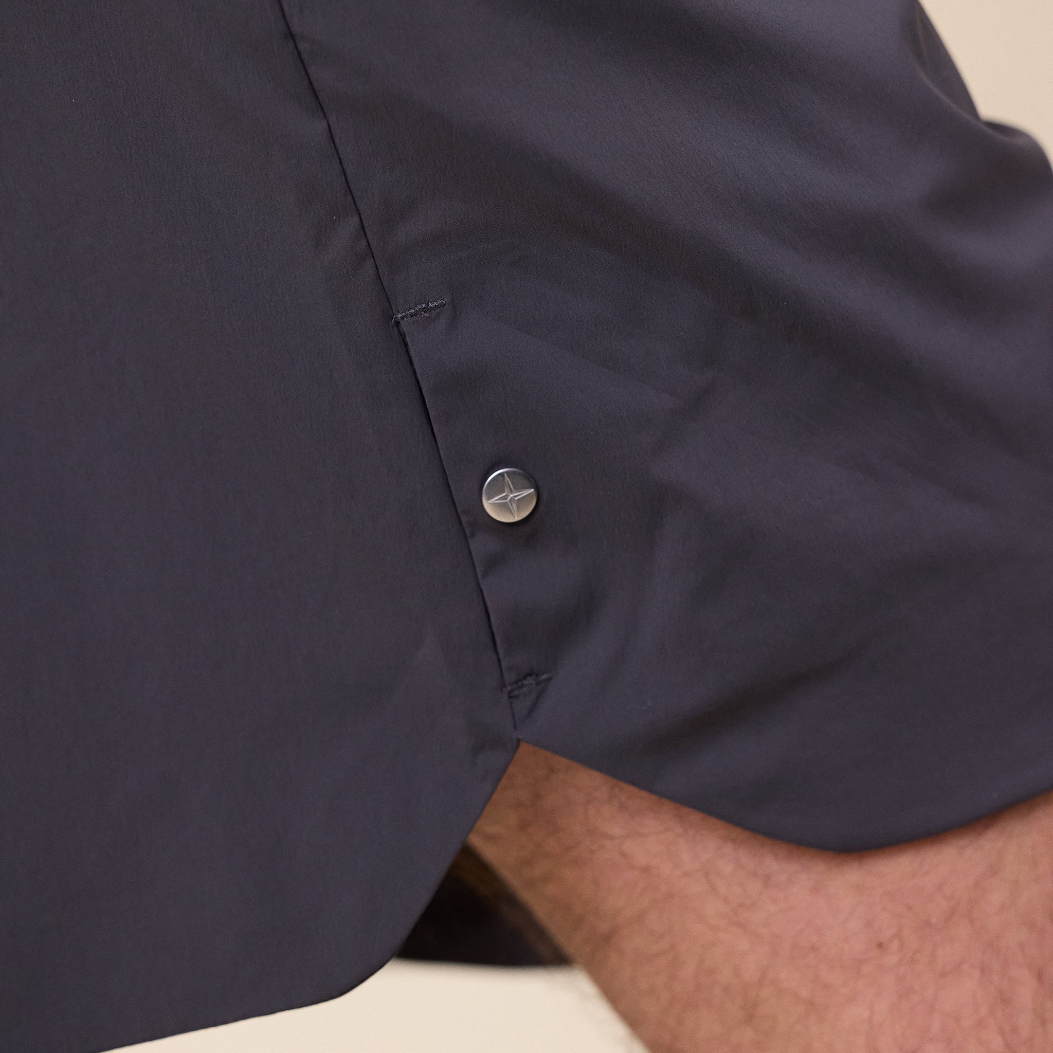 Stone Island Stellina - Stretch Nylon Tela_S.I Technical Shorts - Charcoal Grey