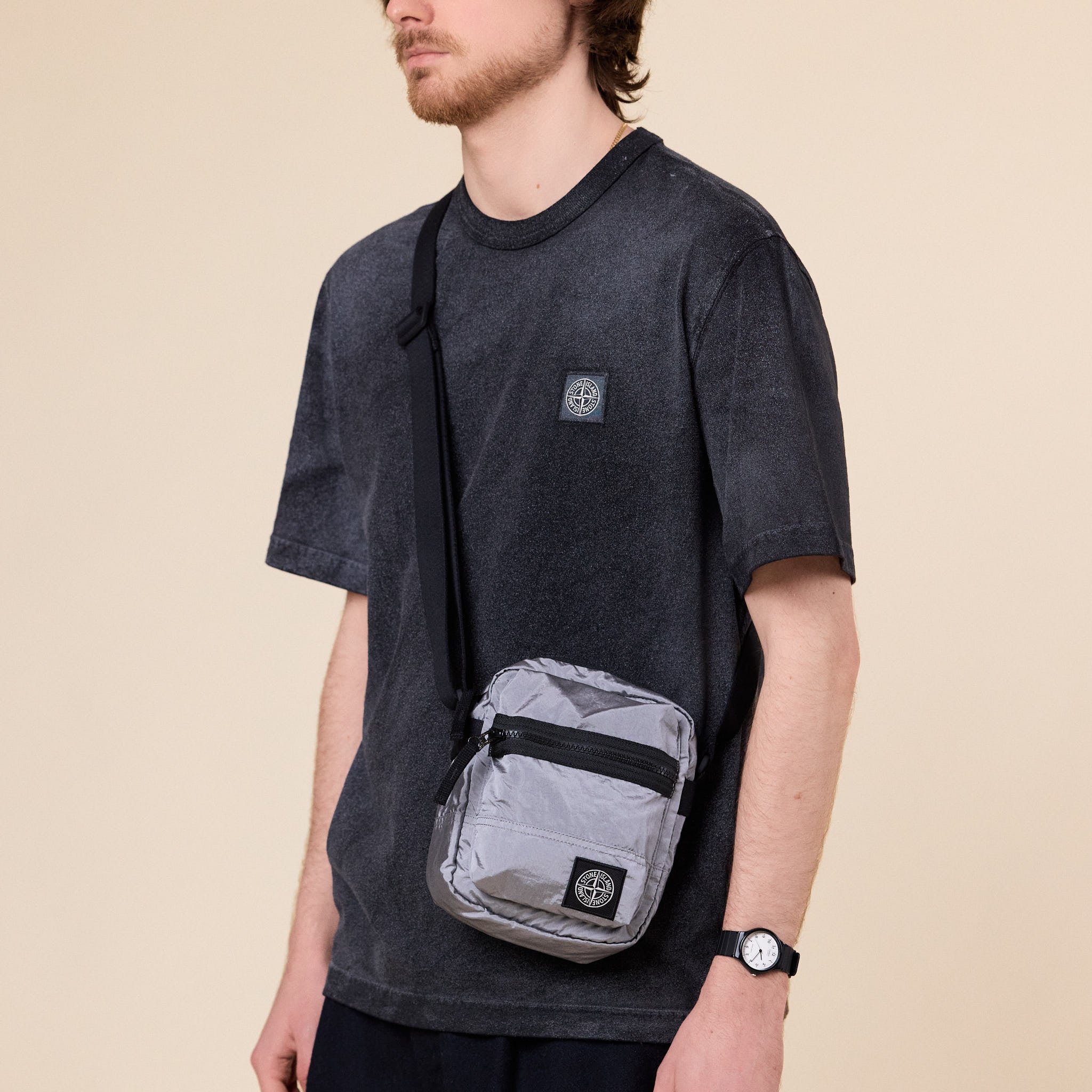 Stone Island - Nylon Metal Pouch Bag - Pearl Grey