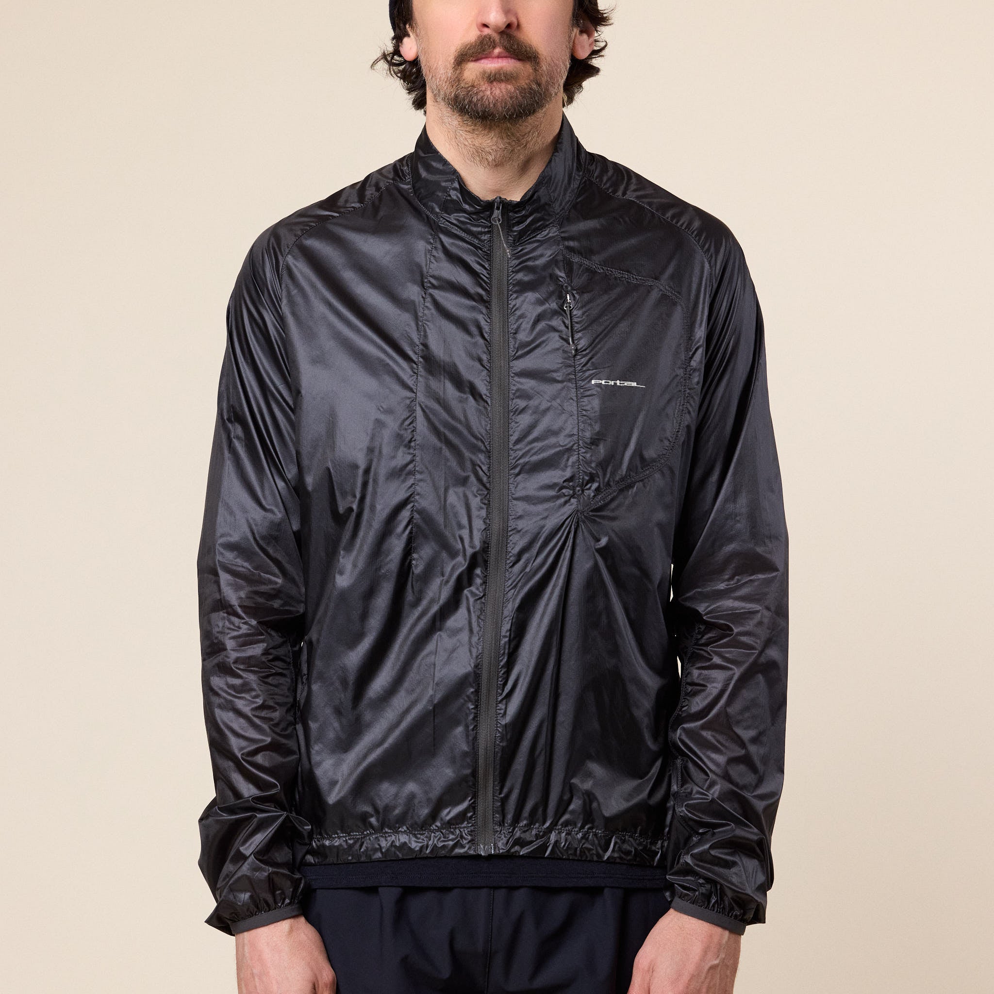 Portal - Code Wind Jacket - Beluga (Black)