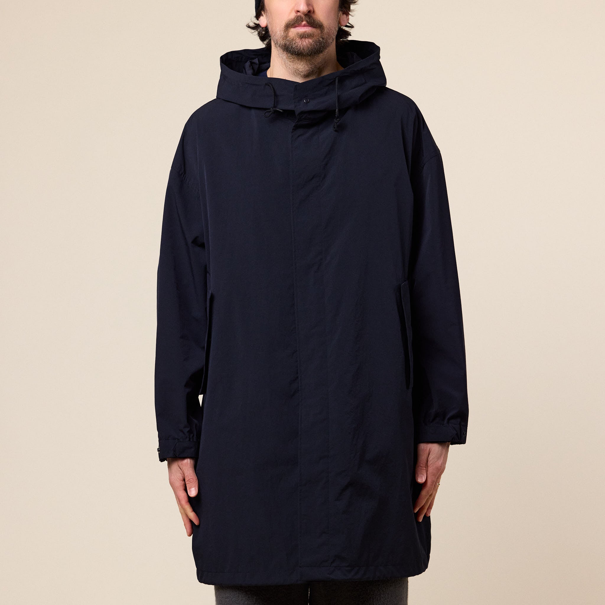 Still by Hand - Nylon Parka - Ink Black
