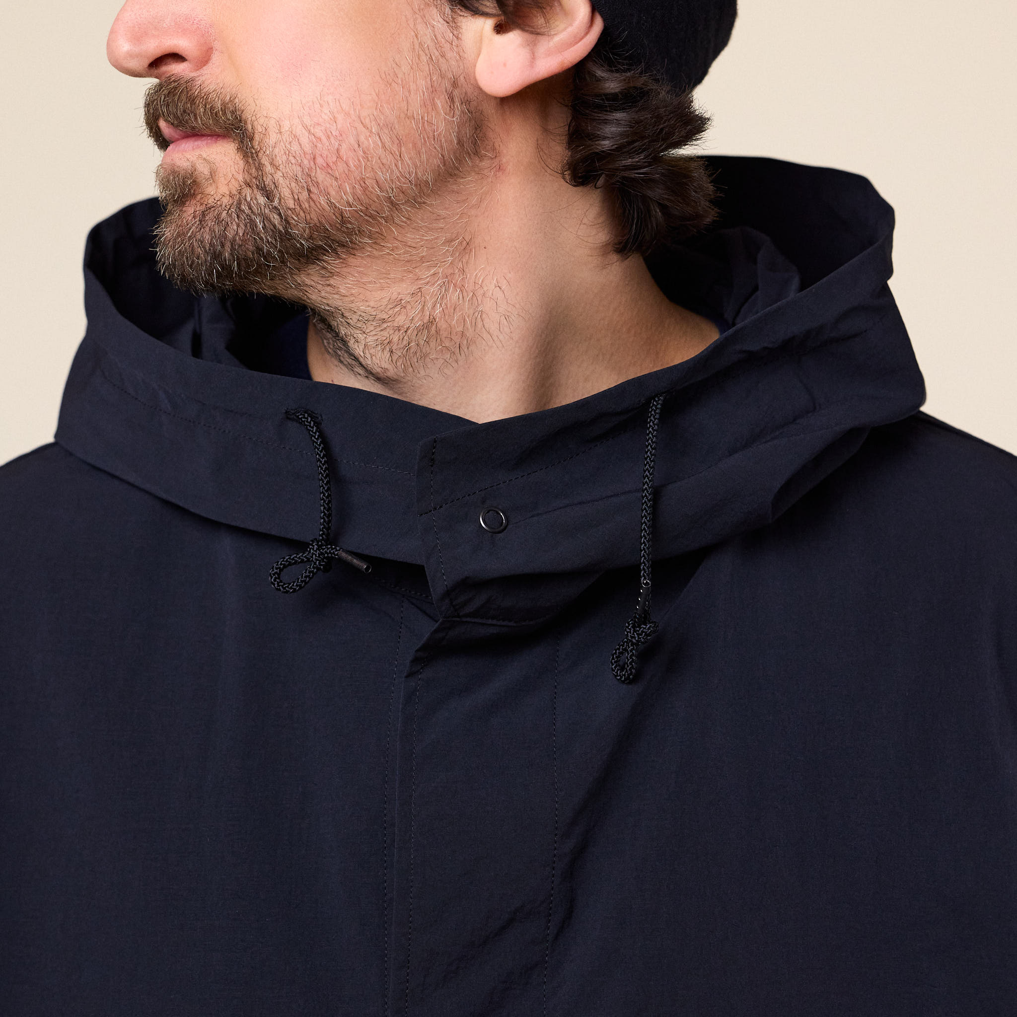 Still by Hand - Nylon Parka - Ink Black