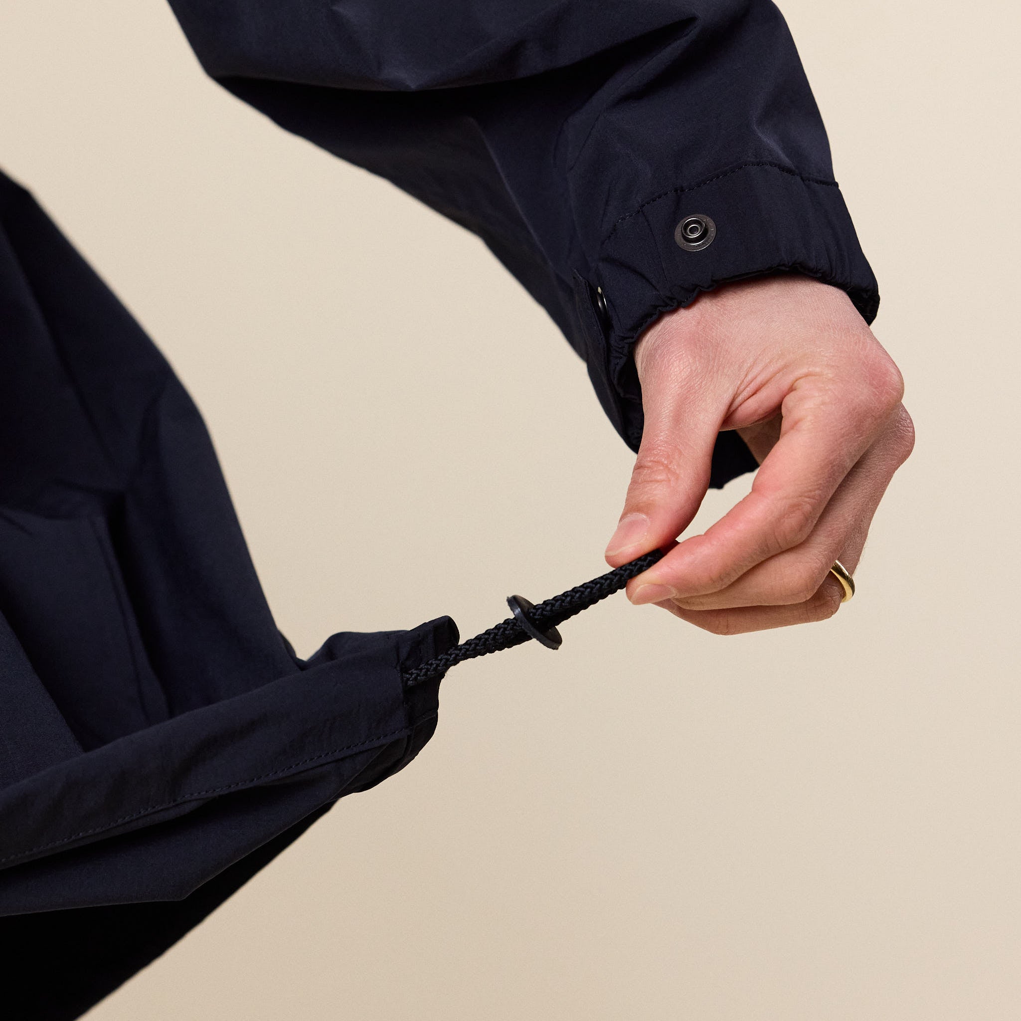 Still by Hand - Nylon Parka - Ink Black