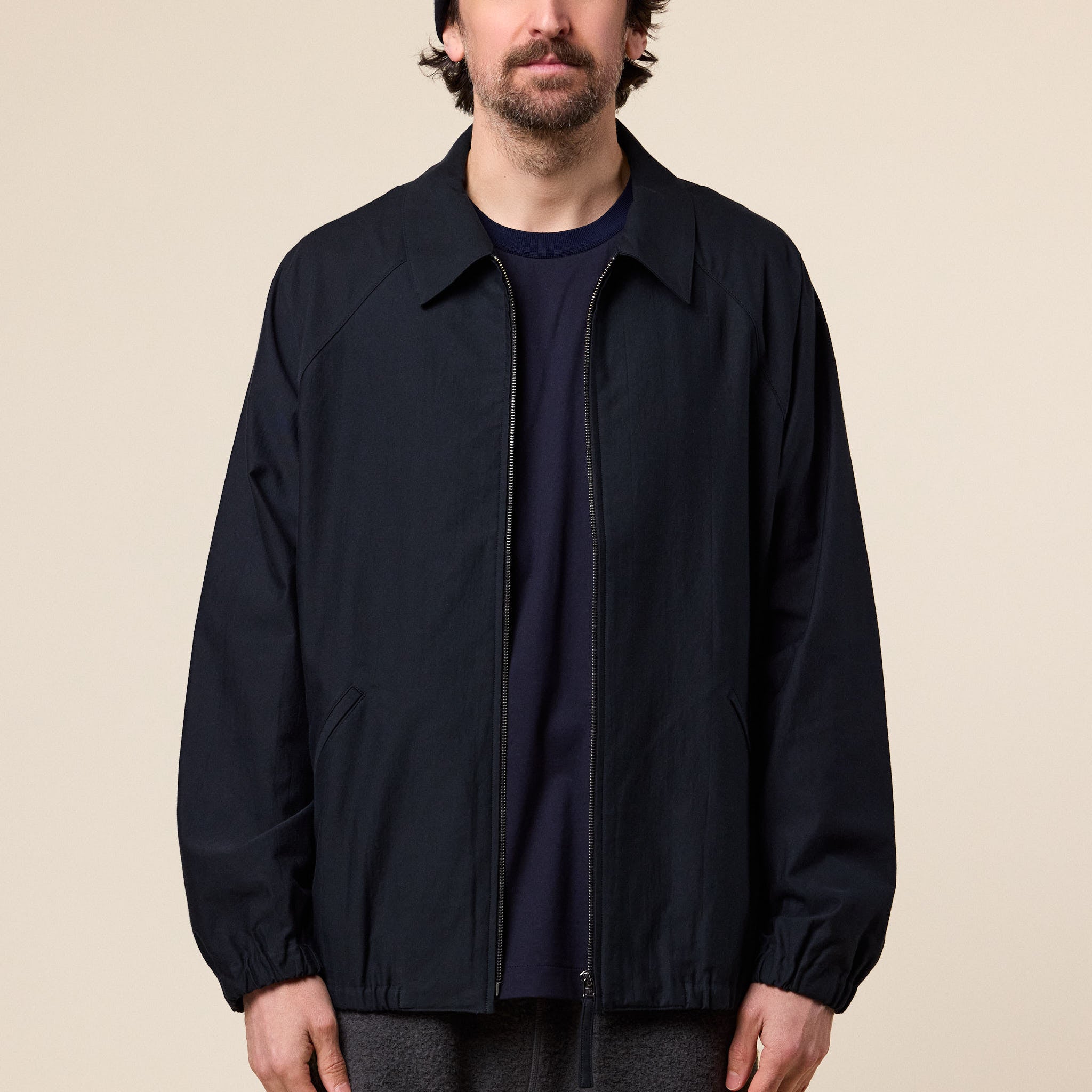 Still by Hand - Cotton Moleskin Blouson Jacket - Dark Green