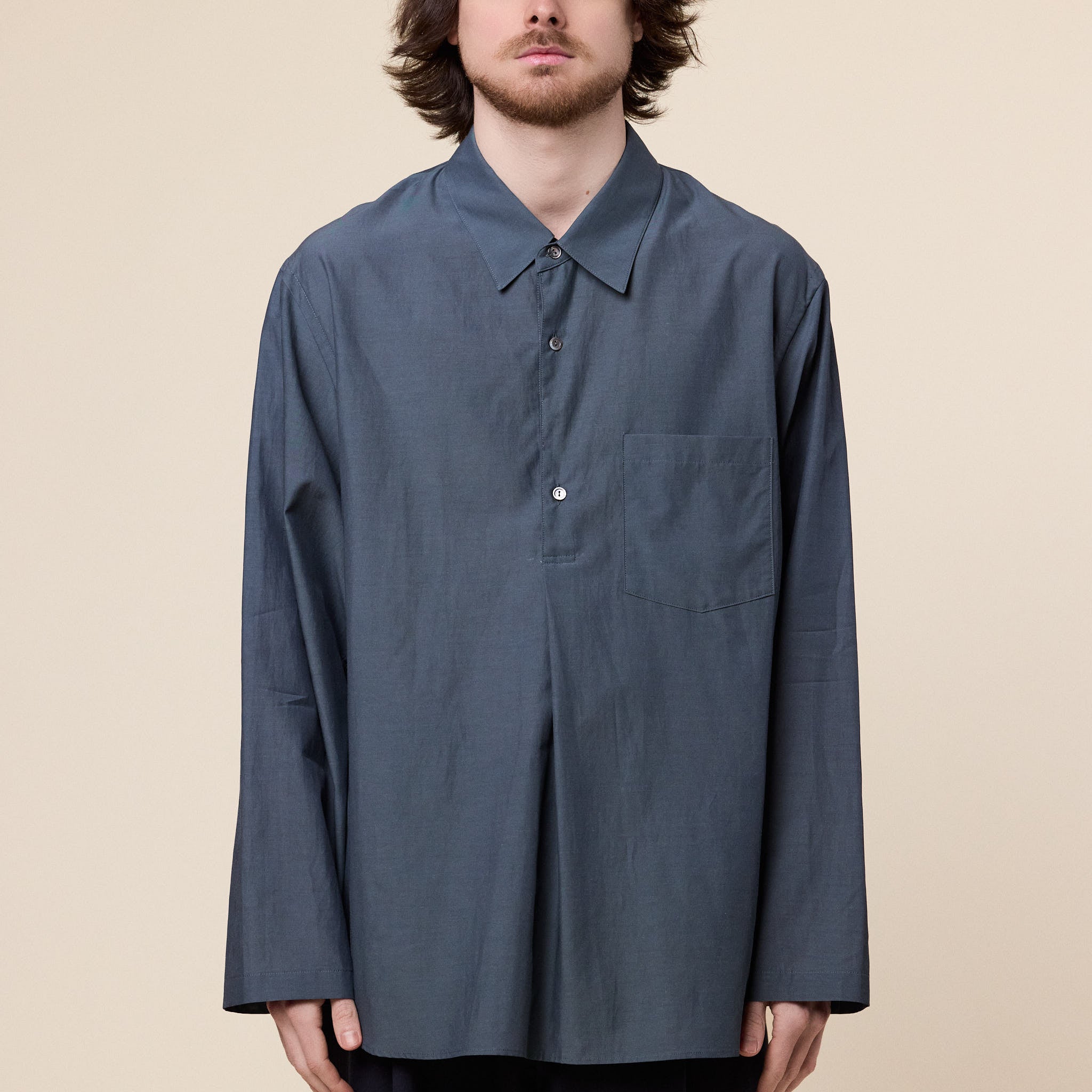 Still by Hand - Pullover Shirt - Blue Grey