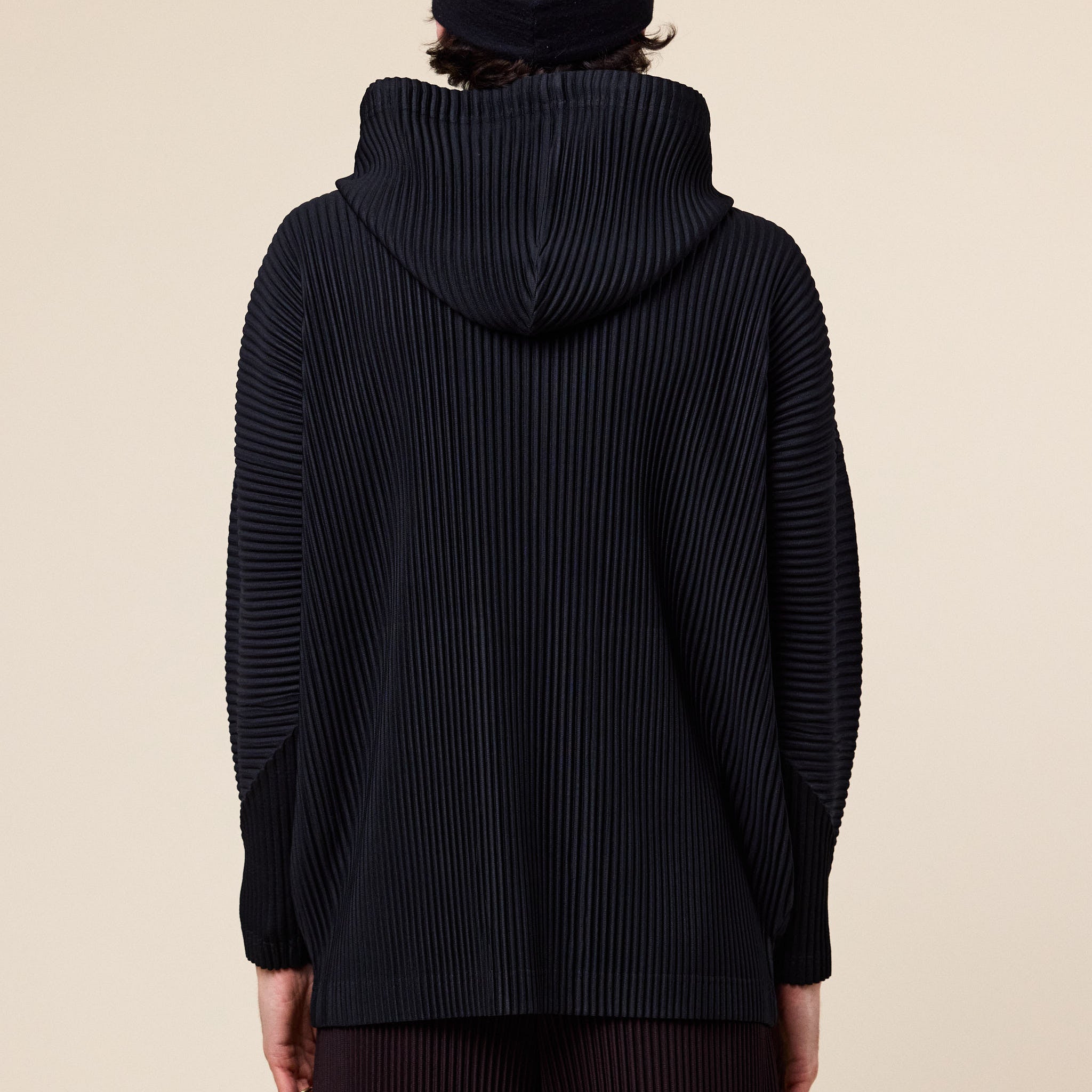 Homme Plissé Issey Miyake - Monthly Colours Pleated Hoodie - Black