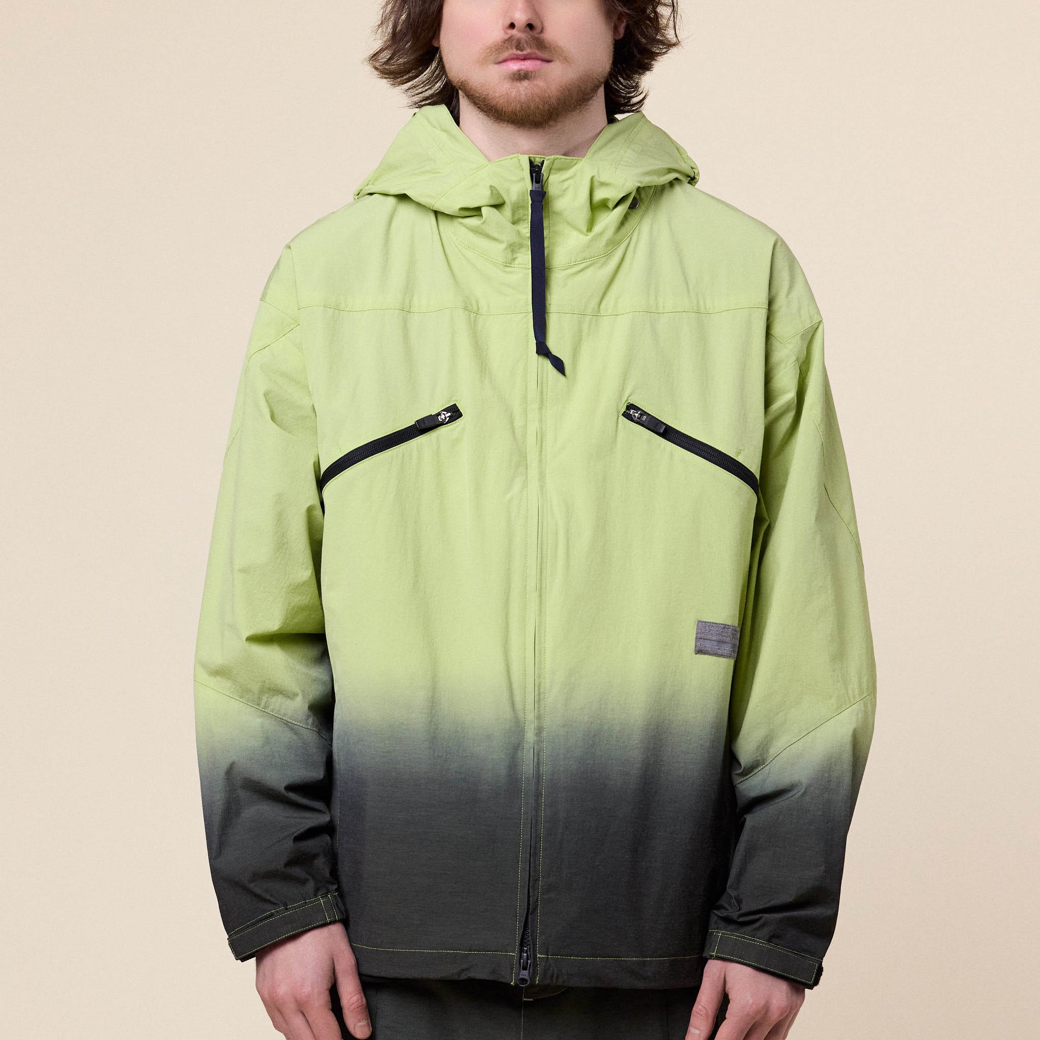 Poliquant - Gradient Garment Dyed Jacket - Lime Black