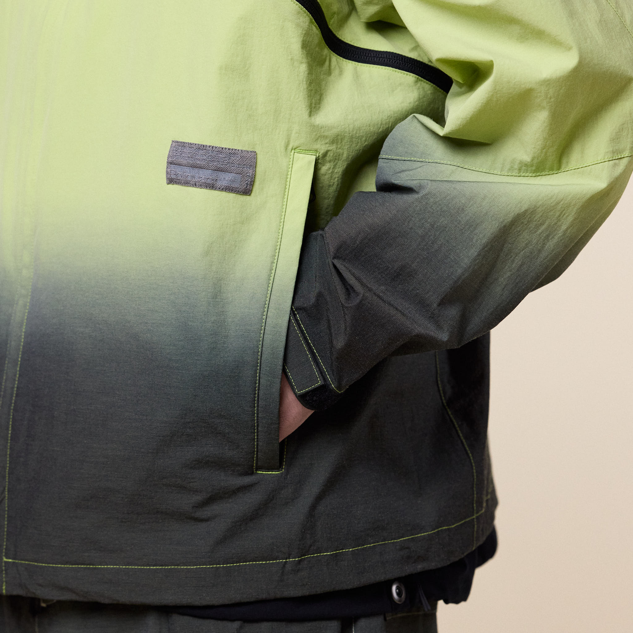 Poliquant - Gradient Garment Dyed Jacket - Lime Black