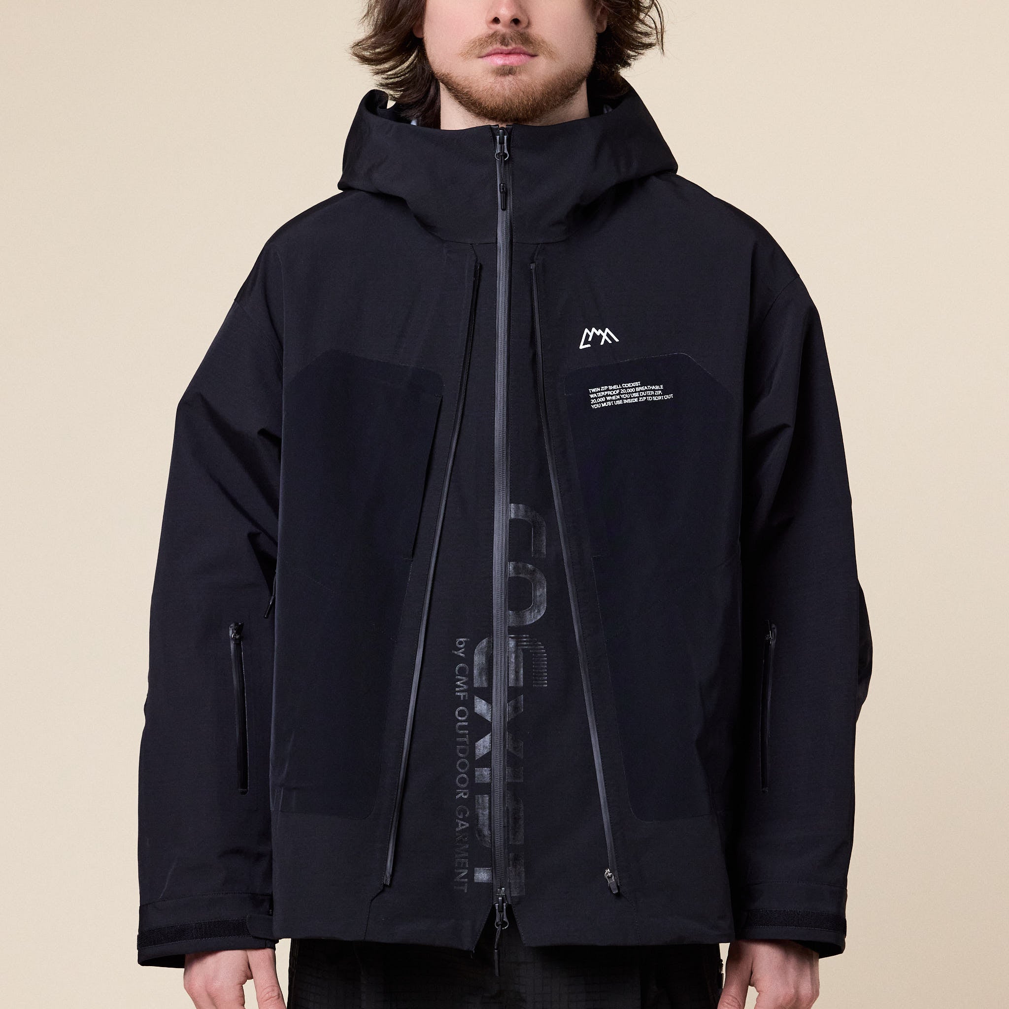 CMF Comfy Outdoor Garment - Twin Zip Shell Coexist Jacket - Black