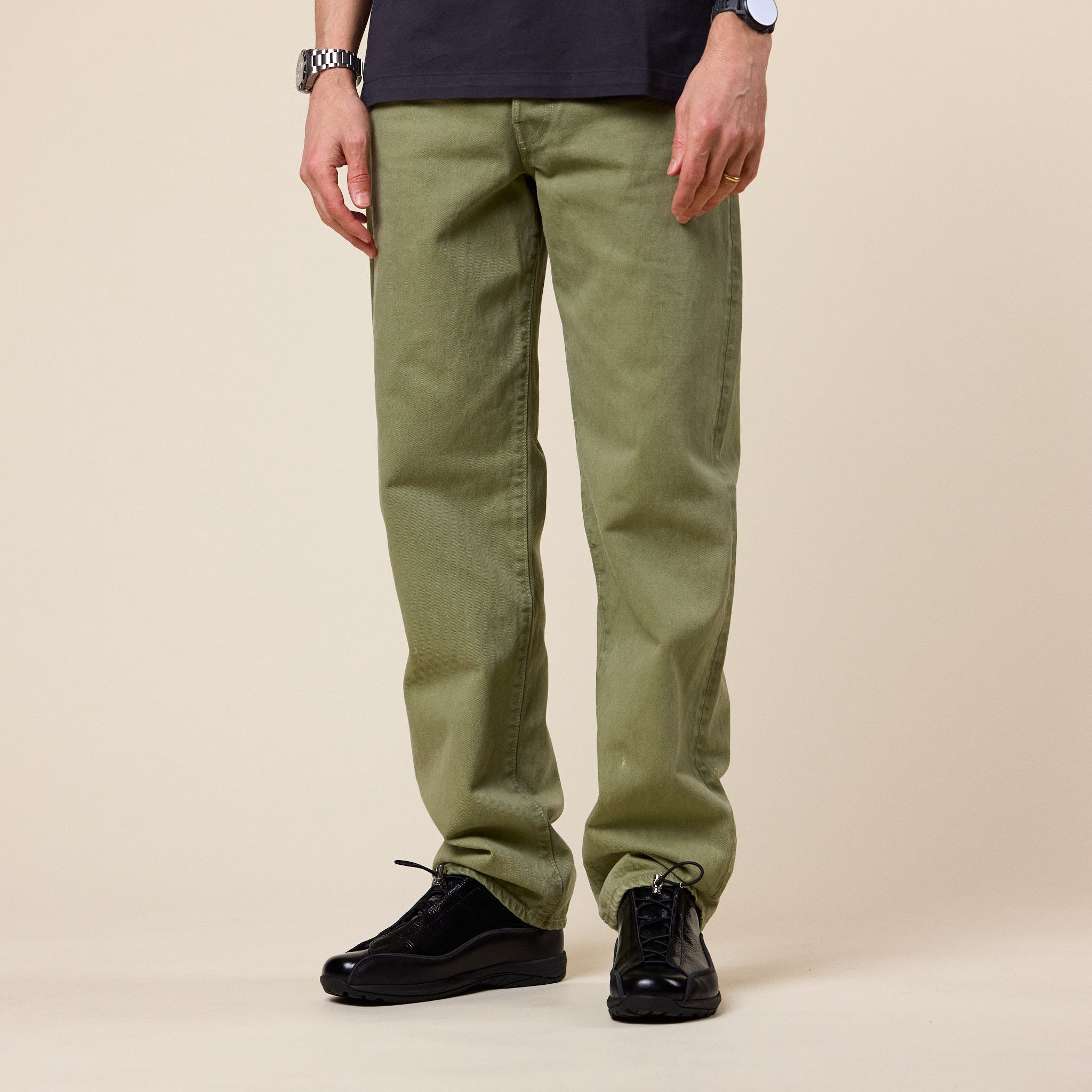 Edwin Jeans - Made in Japan Loose Jeans - Natural Green Overdye