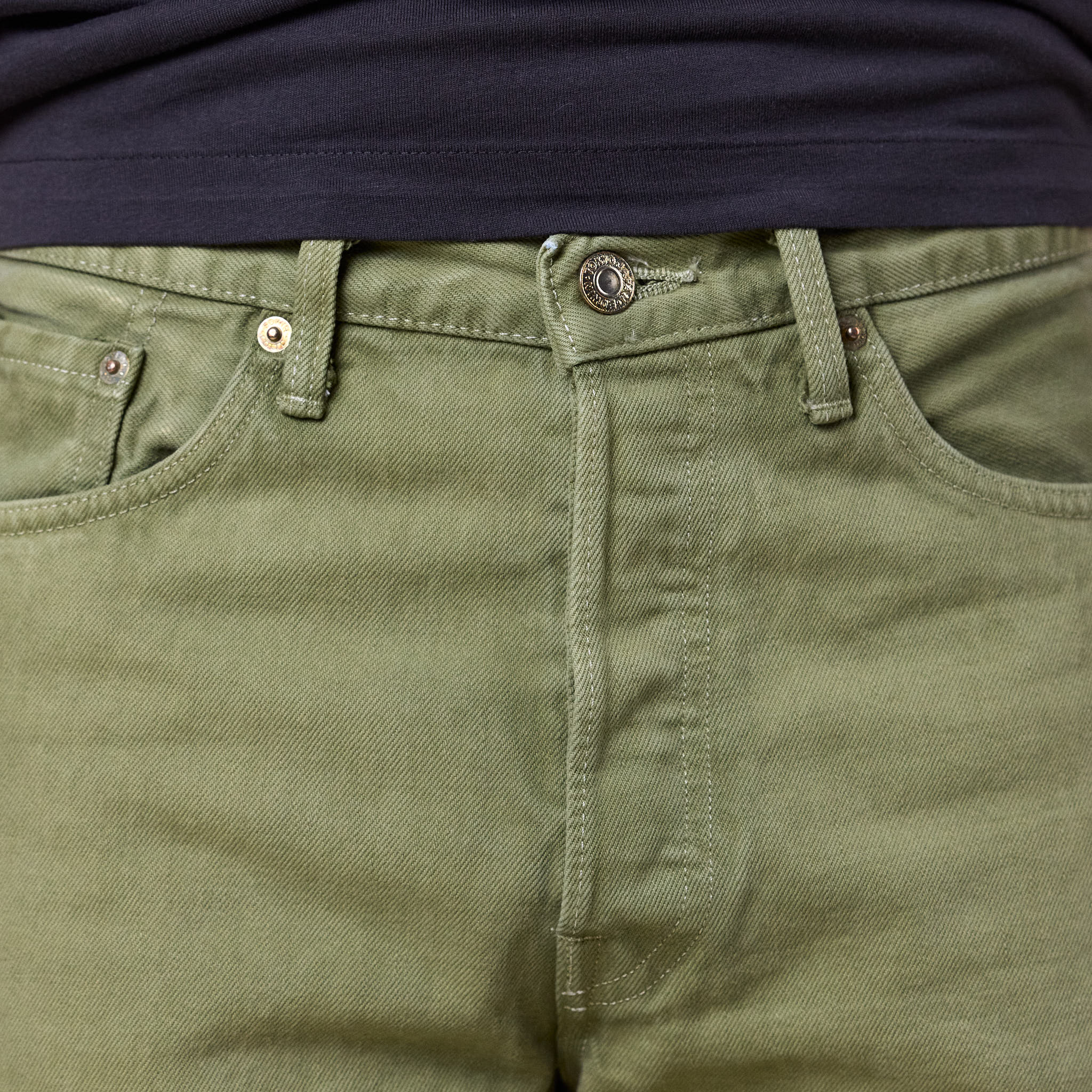 Edwin Jeans - Made in Japan Loose Jeans - Natural Green Overdye