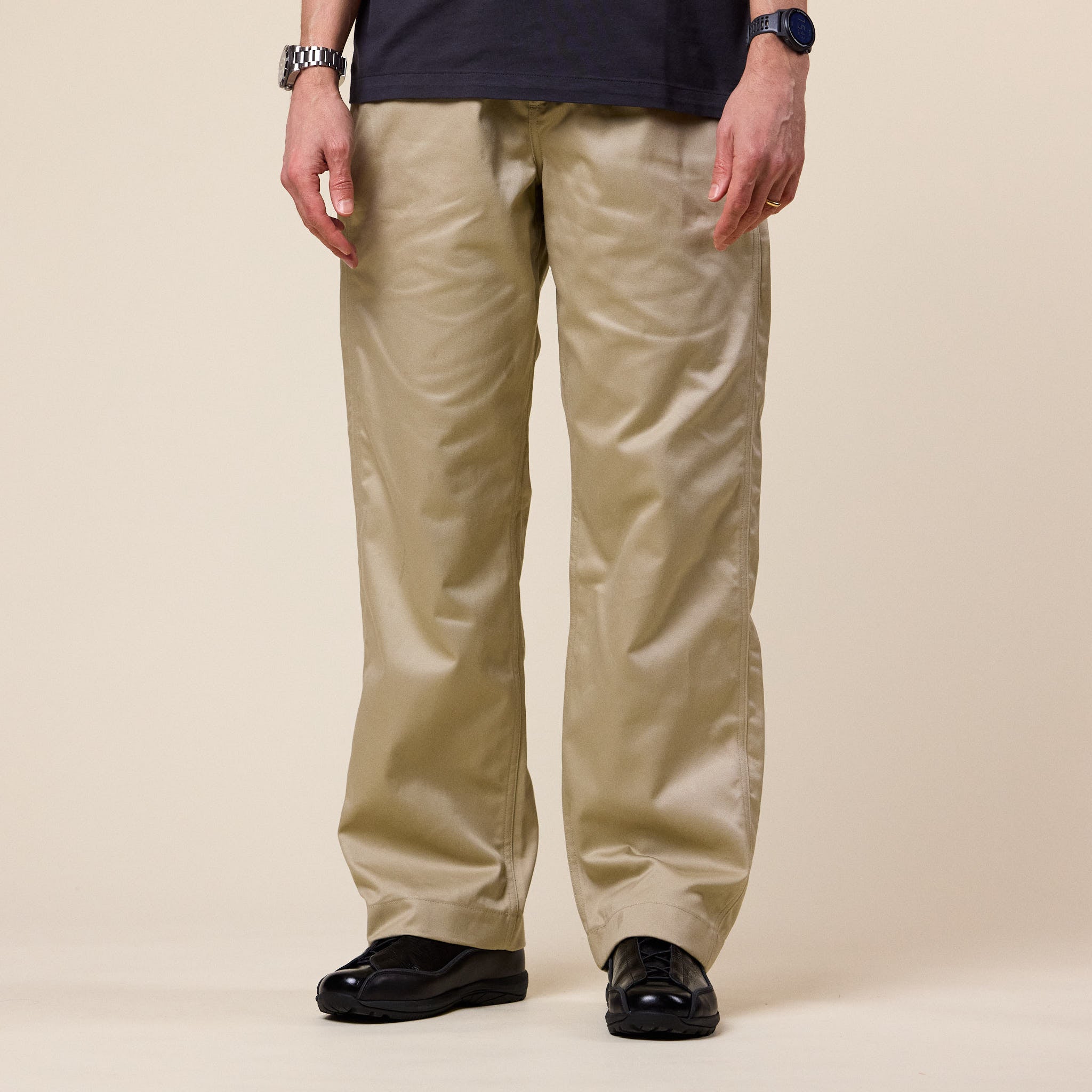 Edwin Jeans - Wide Chino Trousers - Khaki