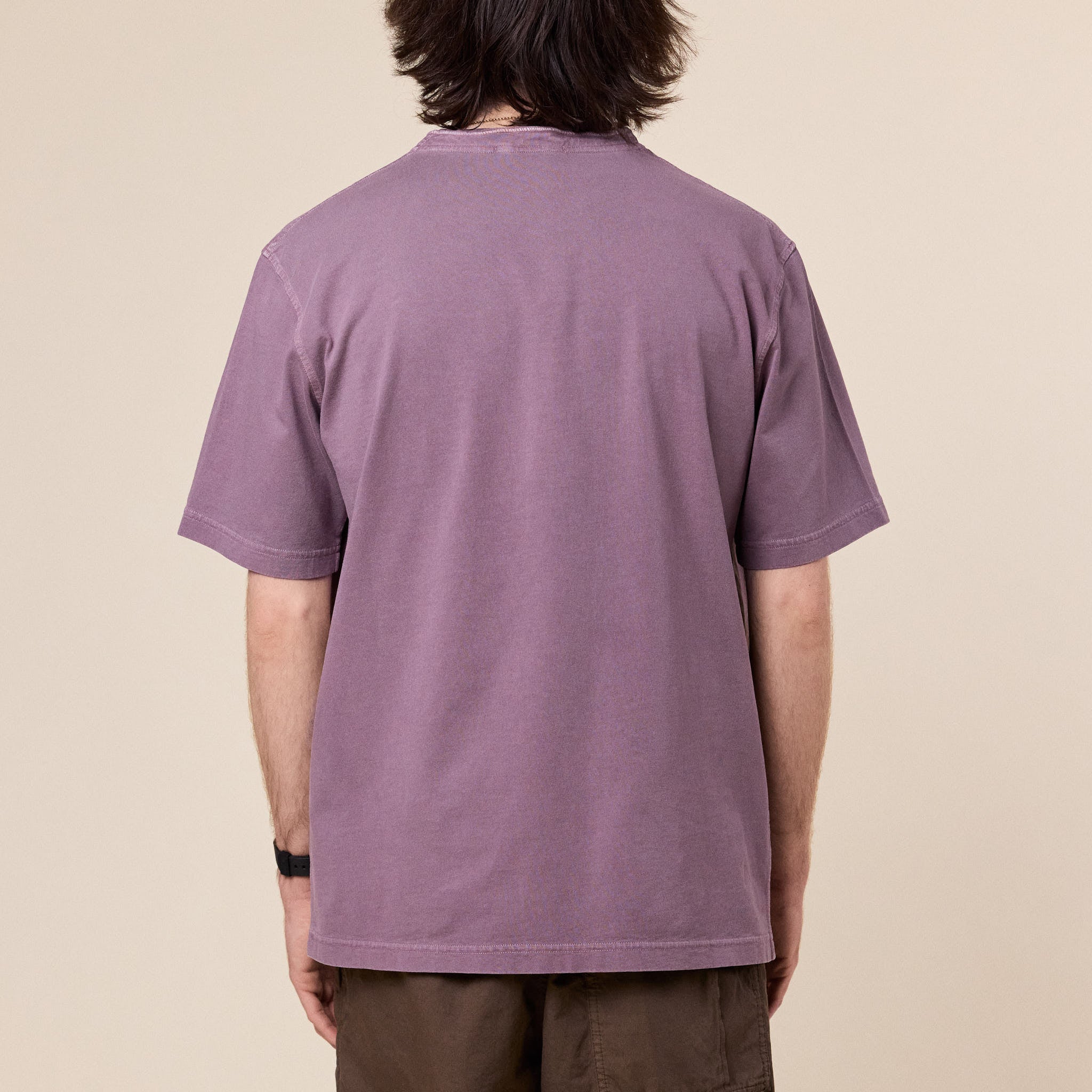 Stone Island - "Old Effect" Cotton T-Shirt - Purple Grey