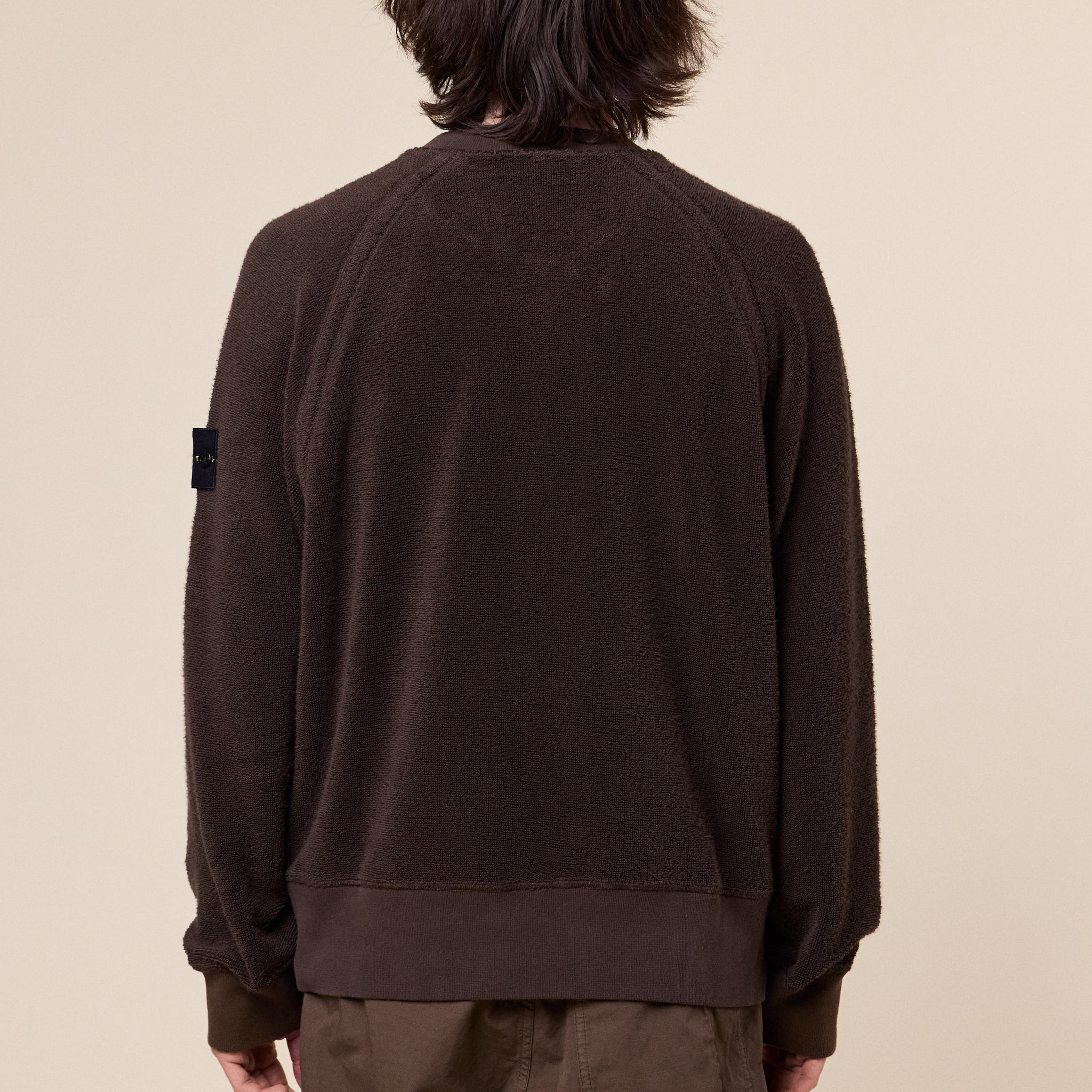 Stone Island - Cotton Terry Fleece Sweatshirt - Umber