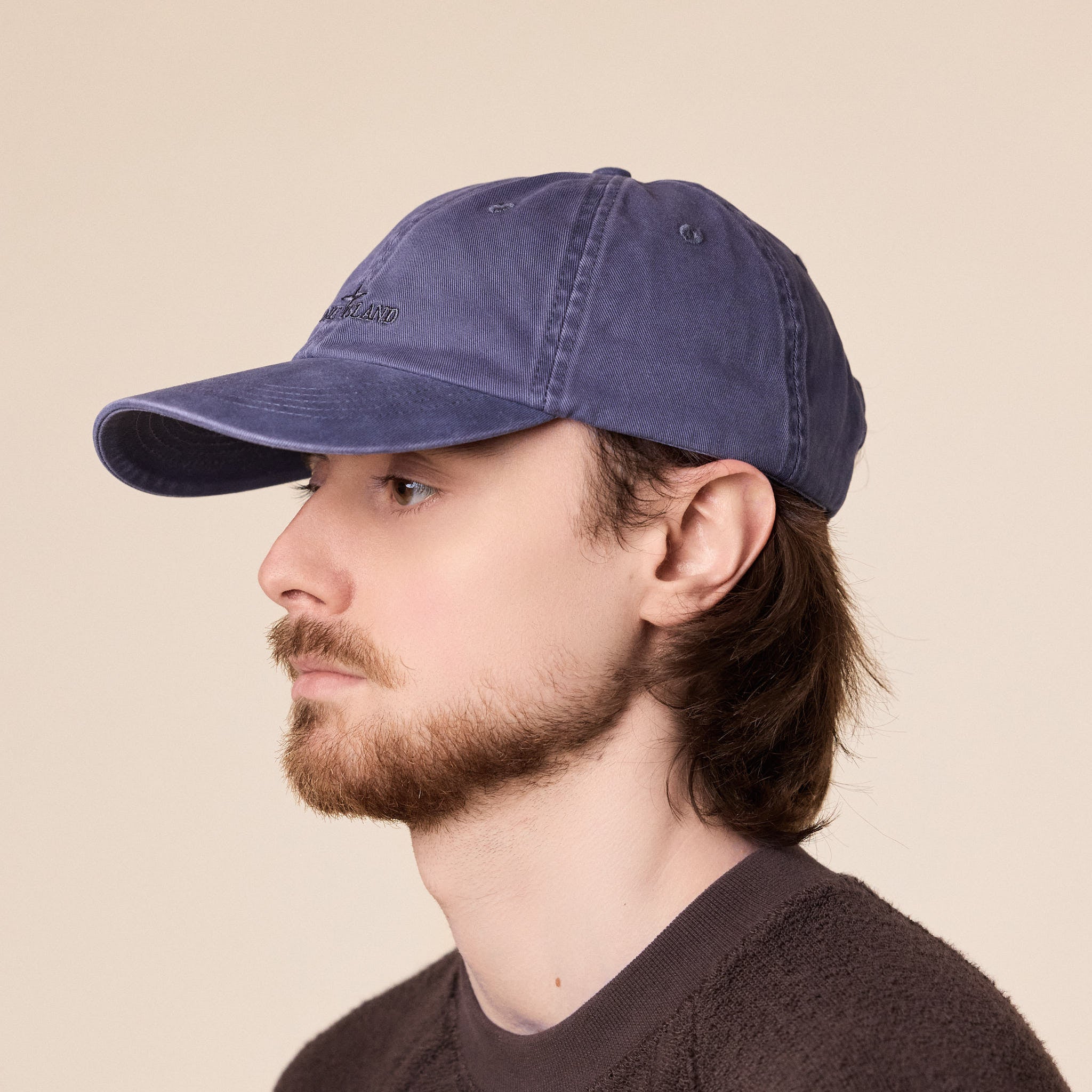 Stone Island - Brushed Cotton Gabardine Cap - Blue Grey