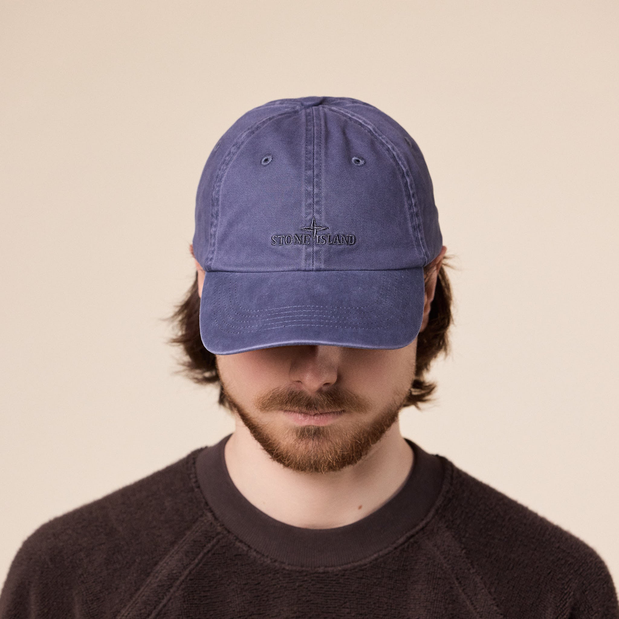 Stone Island - Brushed Cotton Gabardine Cap - Blue Grey