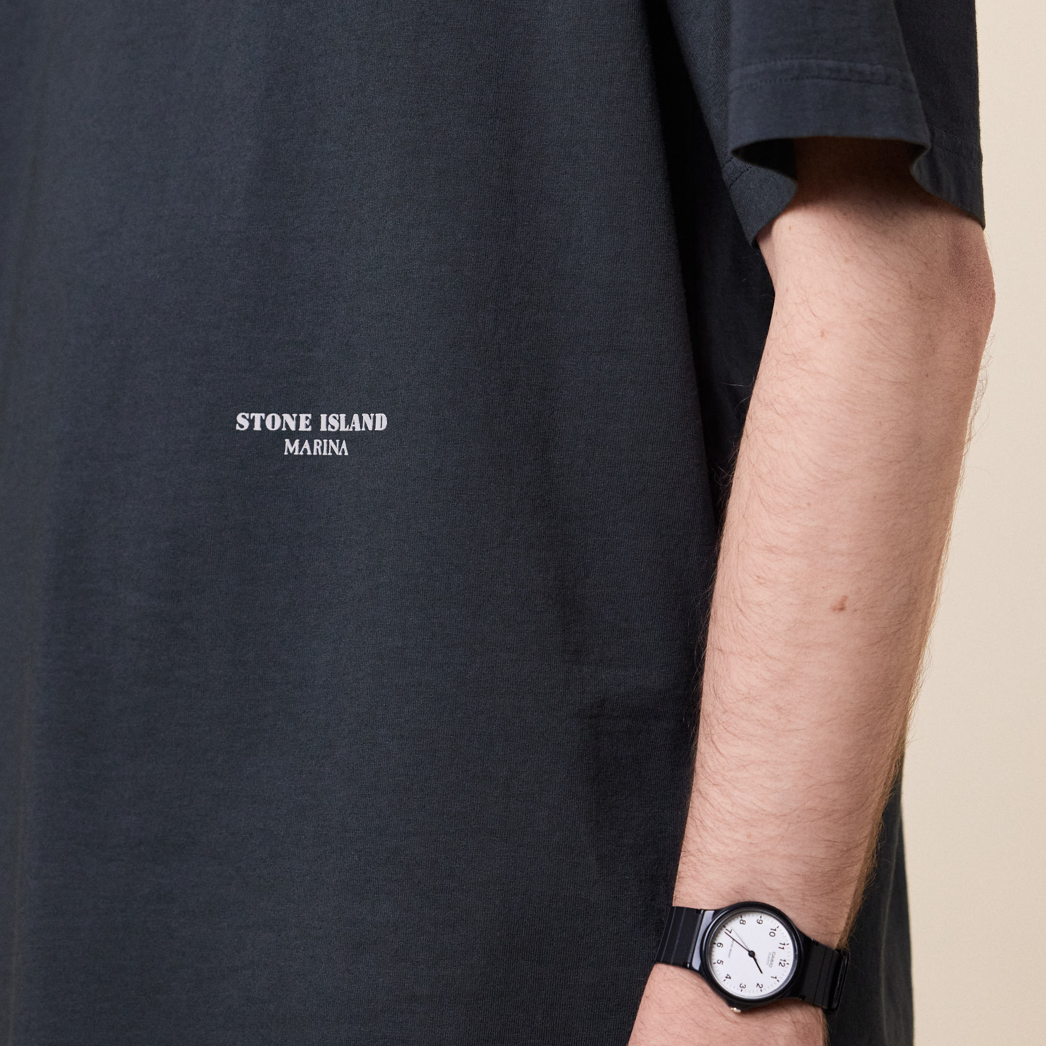 Stone Island Marina - Oversized Combed Cotton T-Shirt - Lead Grey