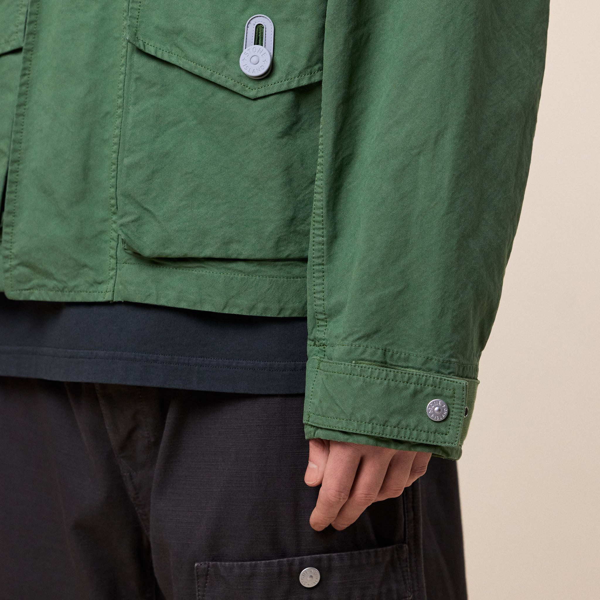 Stone Island Marina - Panama Weave Coach Jacket - Quartz Green