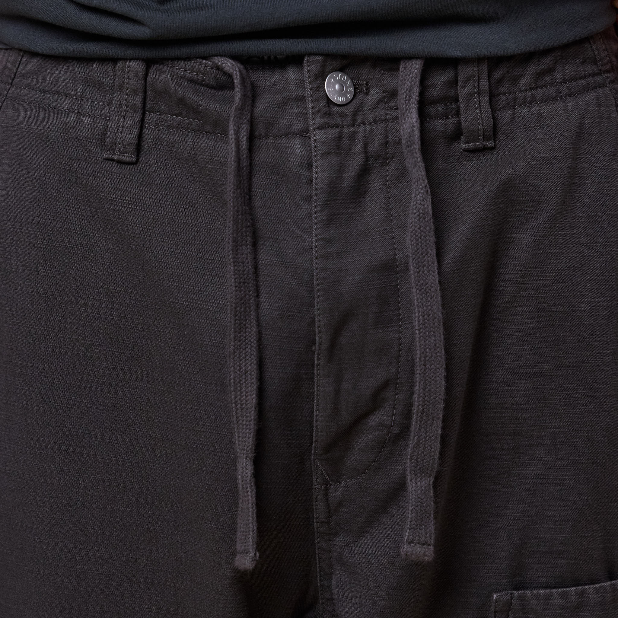 Stone Island Marina - Loose Fit Slub Cotton Cargo Trousers - Lead Grey