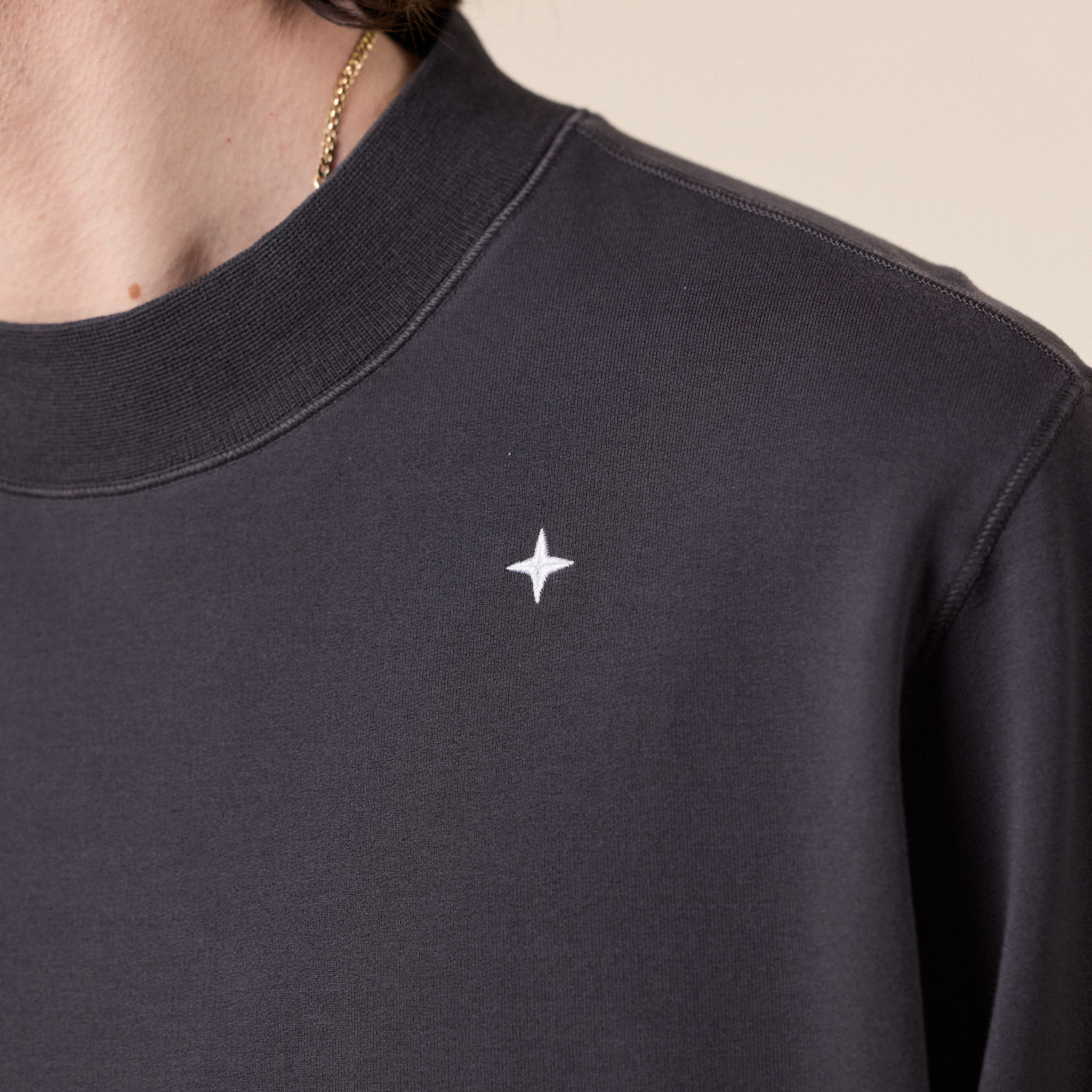 Stone Island Stellina - Stretch Cotton Sweatshirt - Charcoal Grey