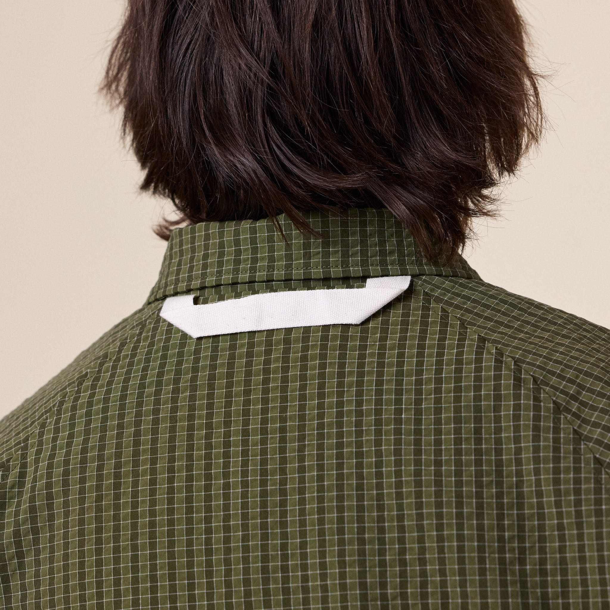 Merely Made - Premium Bubble Check Raglan Blouson Jacket - Olive Check