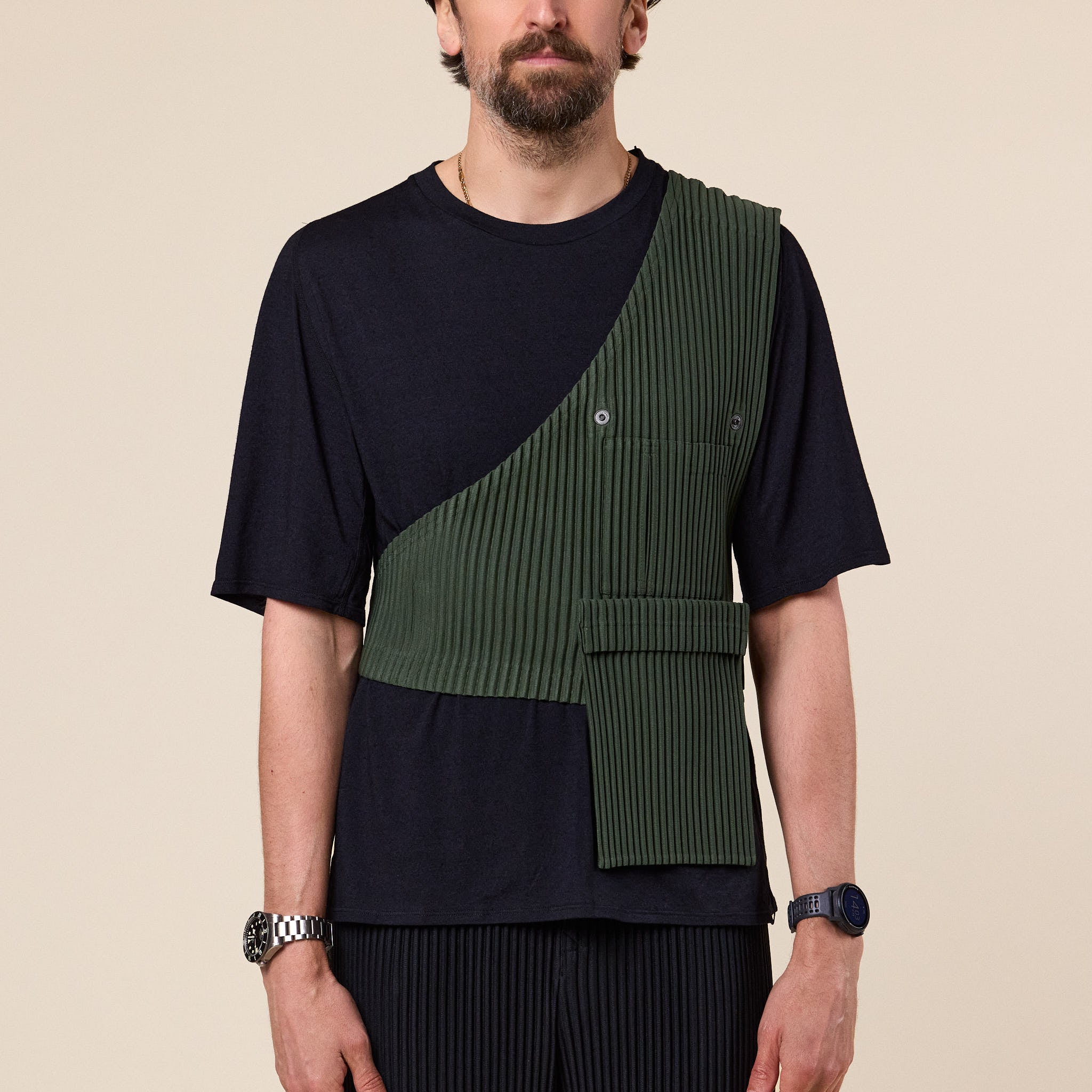 Homme Plissé Issey Miyake - Painters Gear Vest - Duomo Door Green