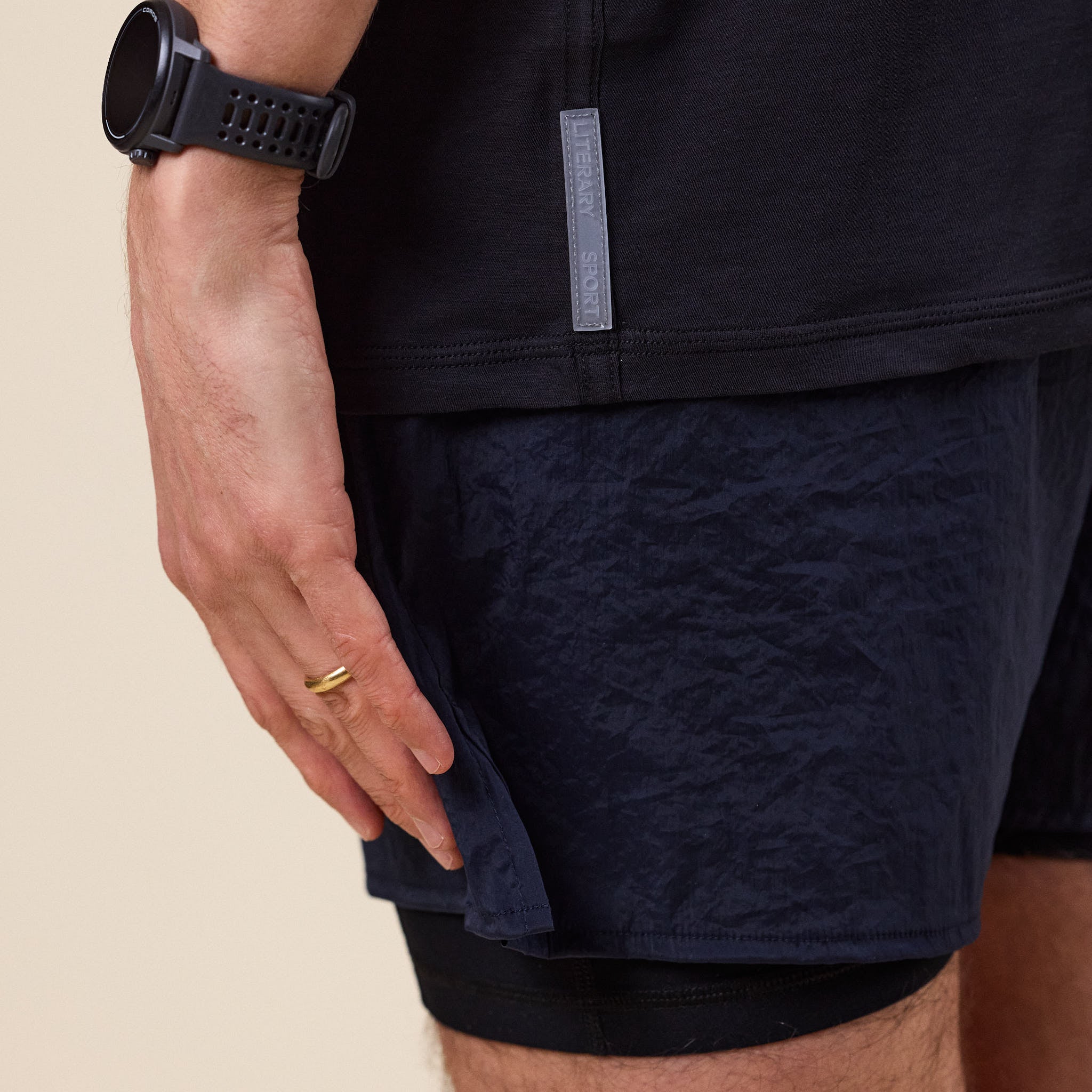 Literary Sport - James Run T-Shirt - Black