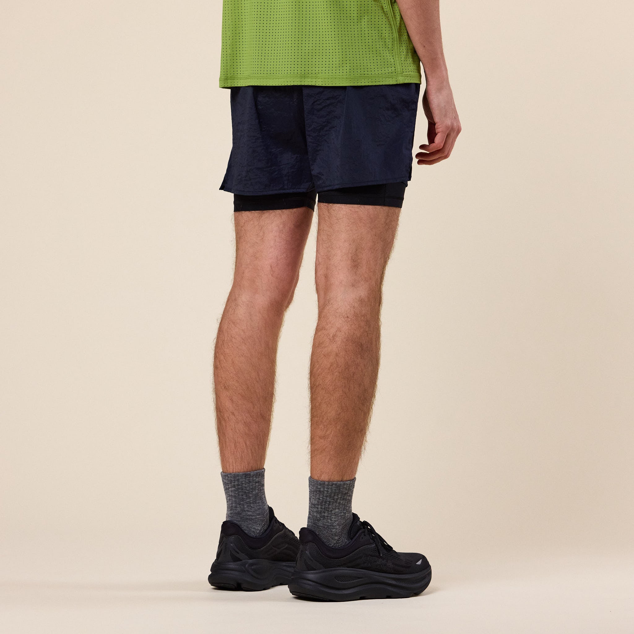Literary Sport - Myles Layered Run Short - Navy