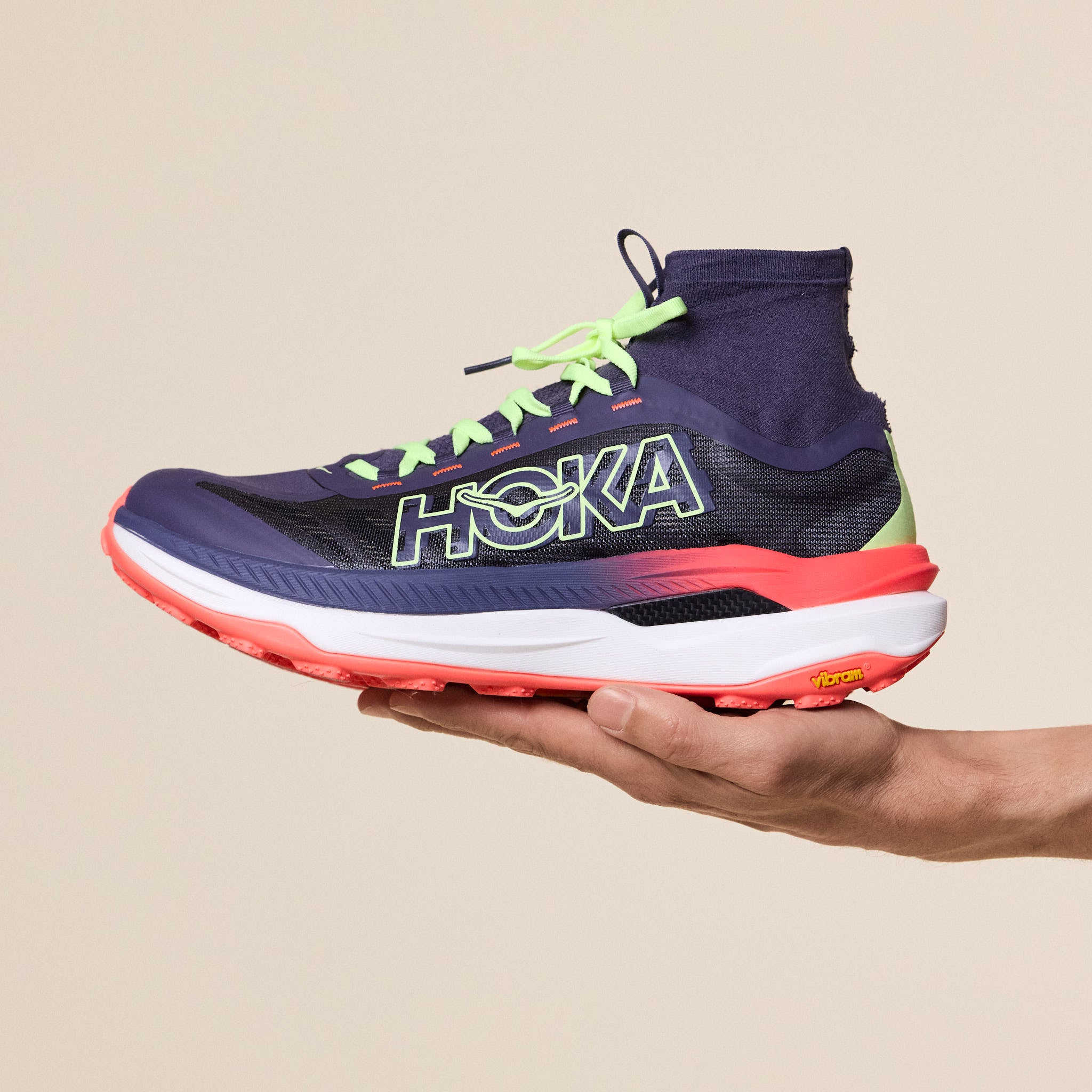 HOKA - Tecton X3 - Squid Ink / Neon Flame