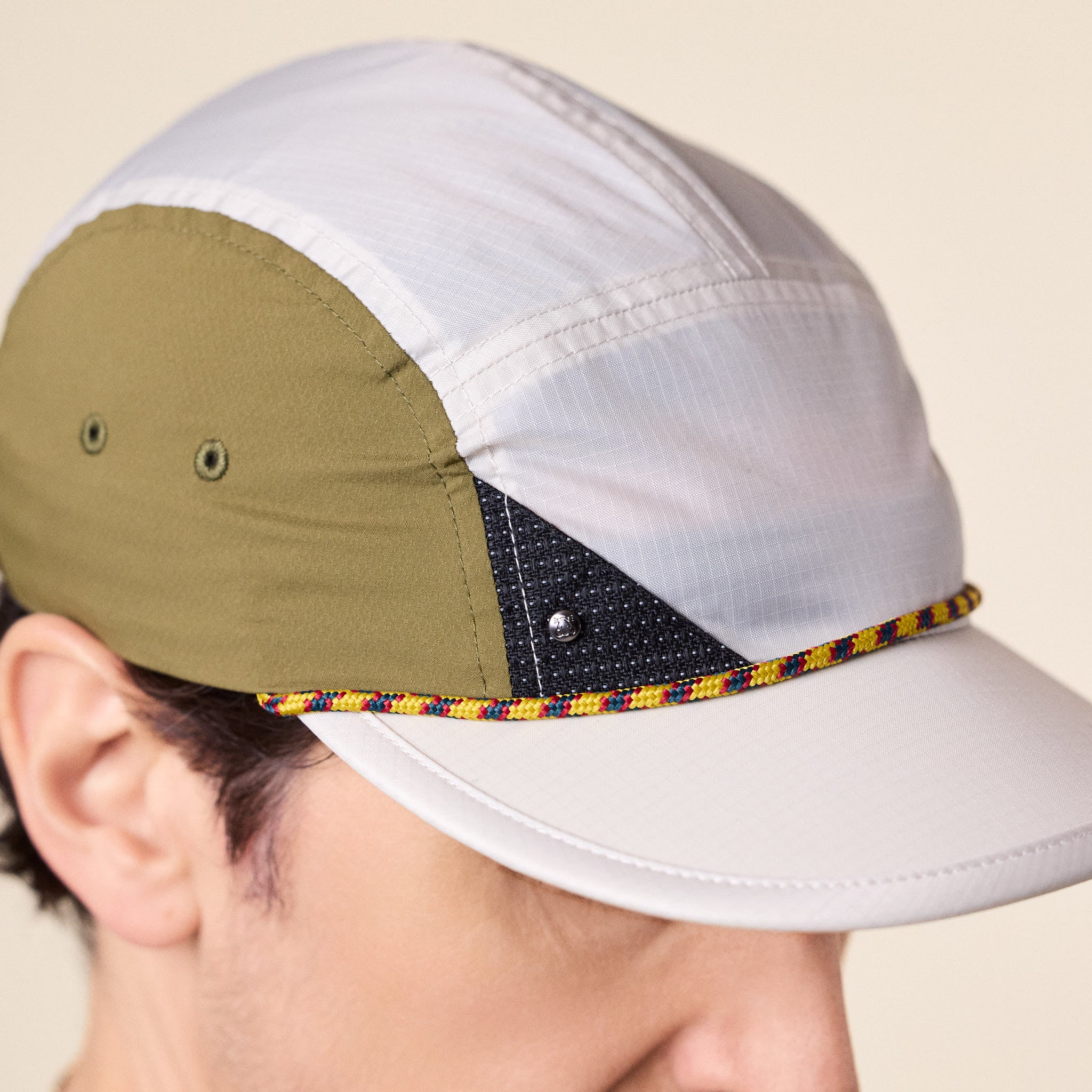 Klättermusen - Runa Five Panel Cap - Putty Grey / Olive