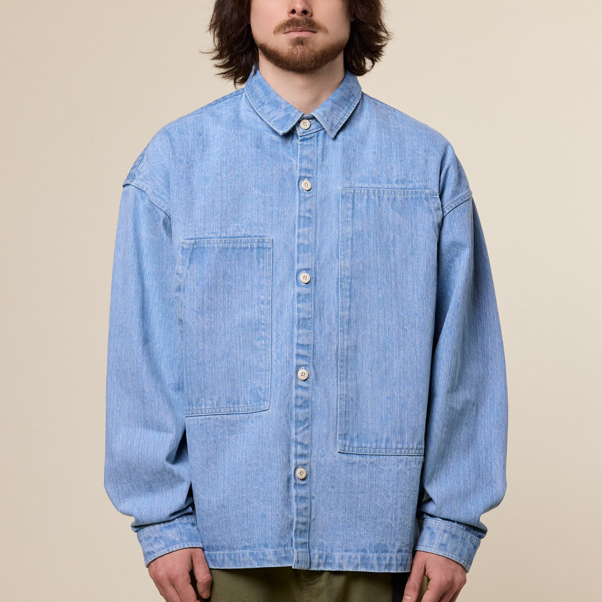 Earth / Studies - MS-109 Research Shirt - Washed Denim
