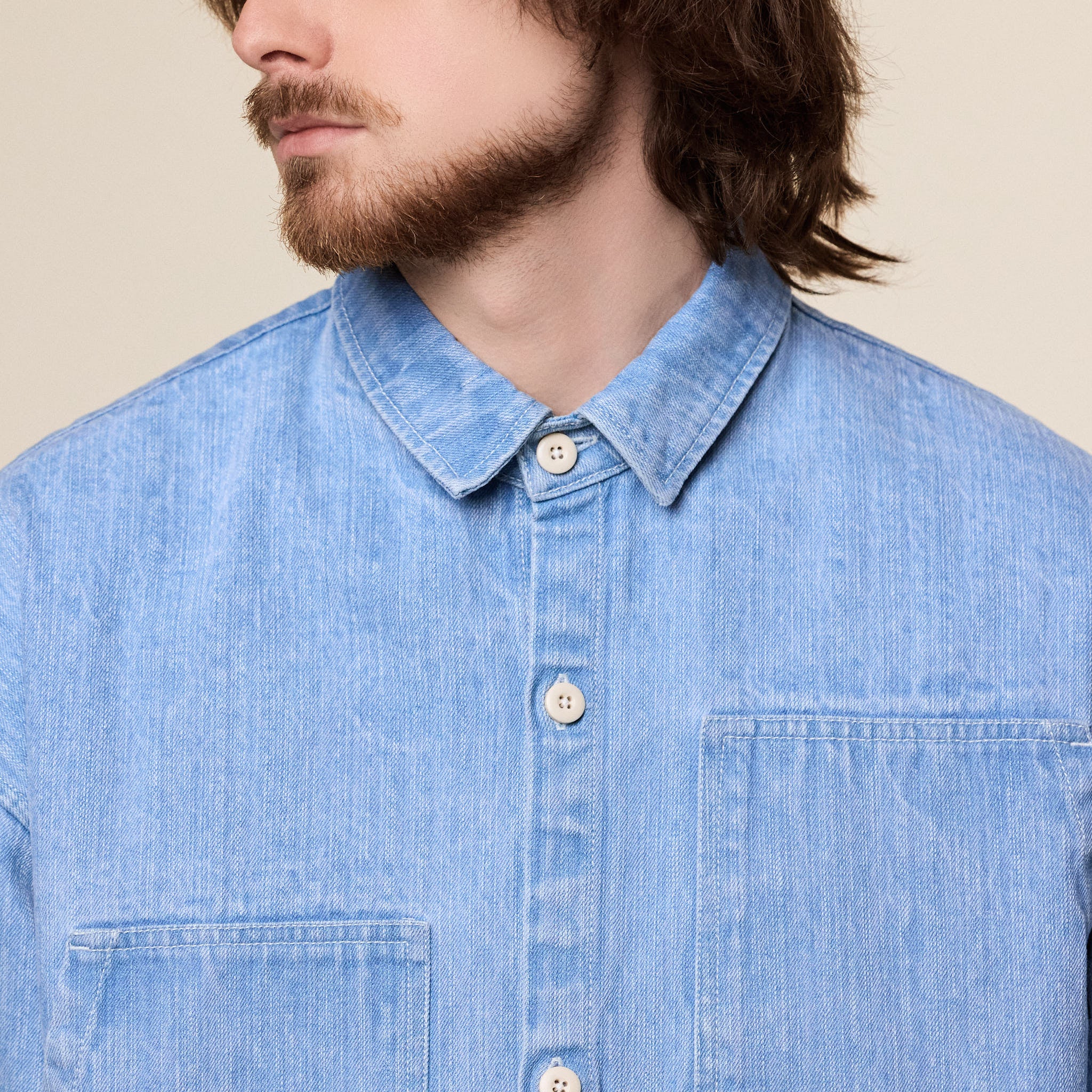 Earth / Studies - MS-109 Research Shirt - Washed Denim