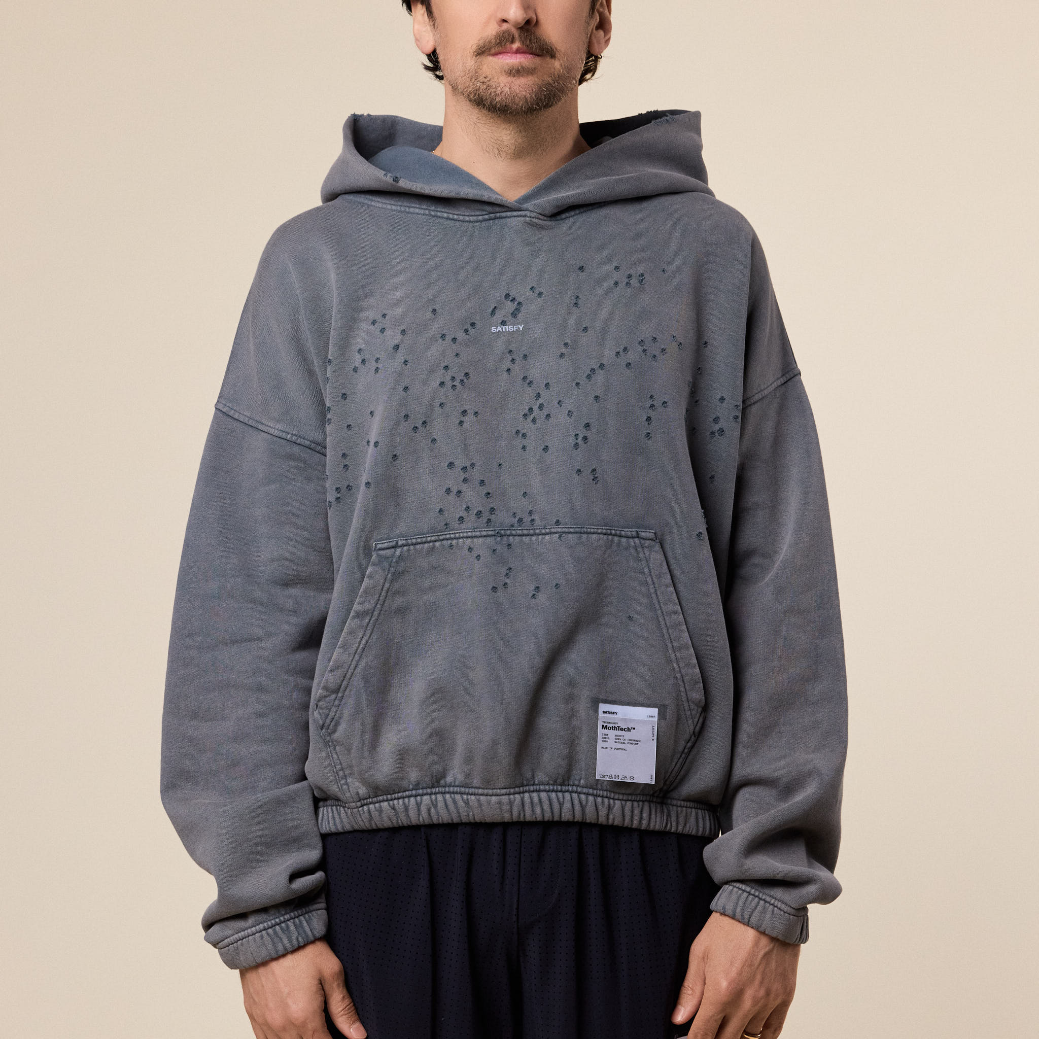Satisfy Running - MothTech™ Hoodie - Faded Black
