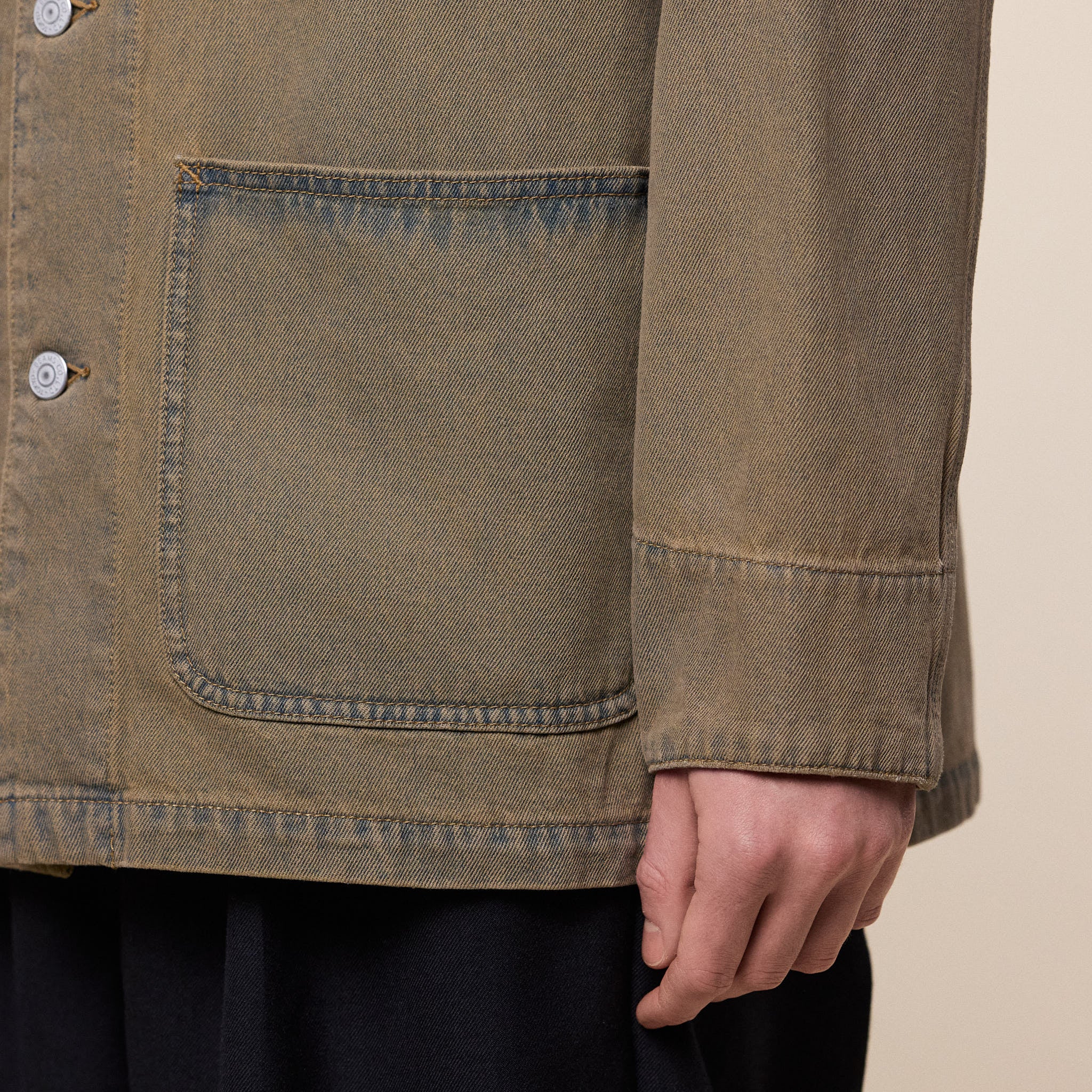 BEAMS - Faded Loose Cover-All Jacket - Fade Beige