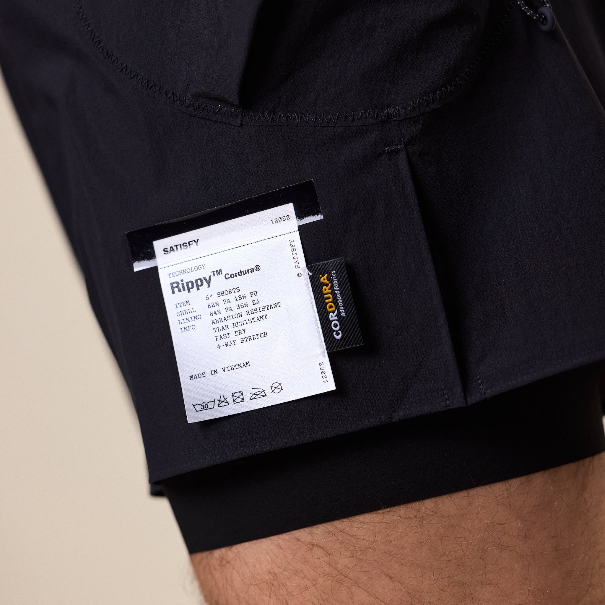 Satisfy Running - Rippy™ Cordura™ 5" Trail Shorts - Black