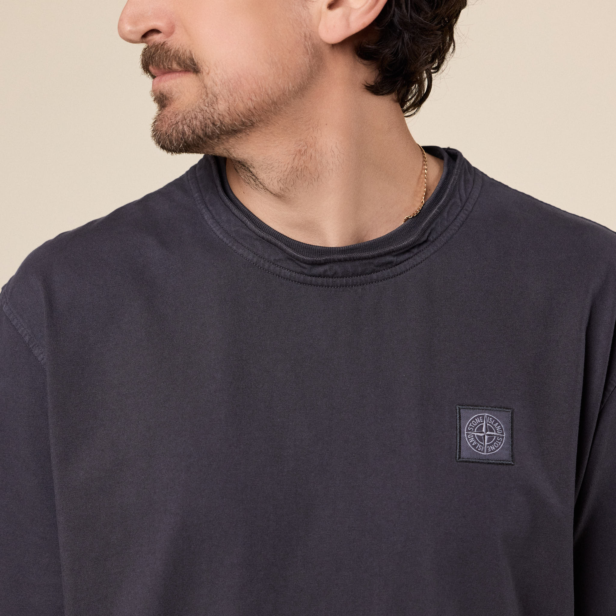 Stone Island - "Old Effect" Cotton T-Shirt - Charcoal Grey