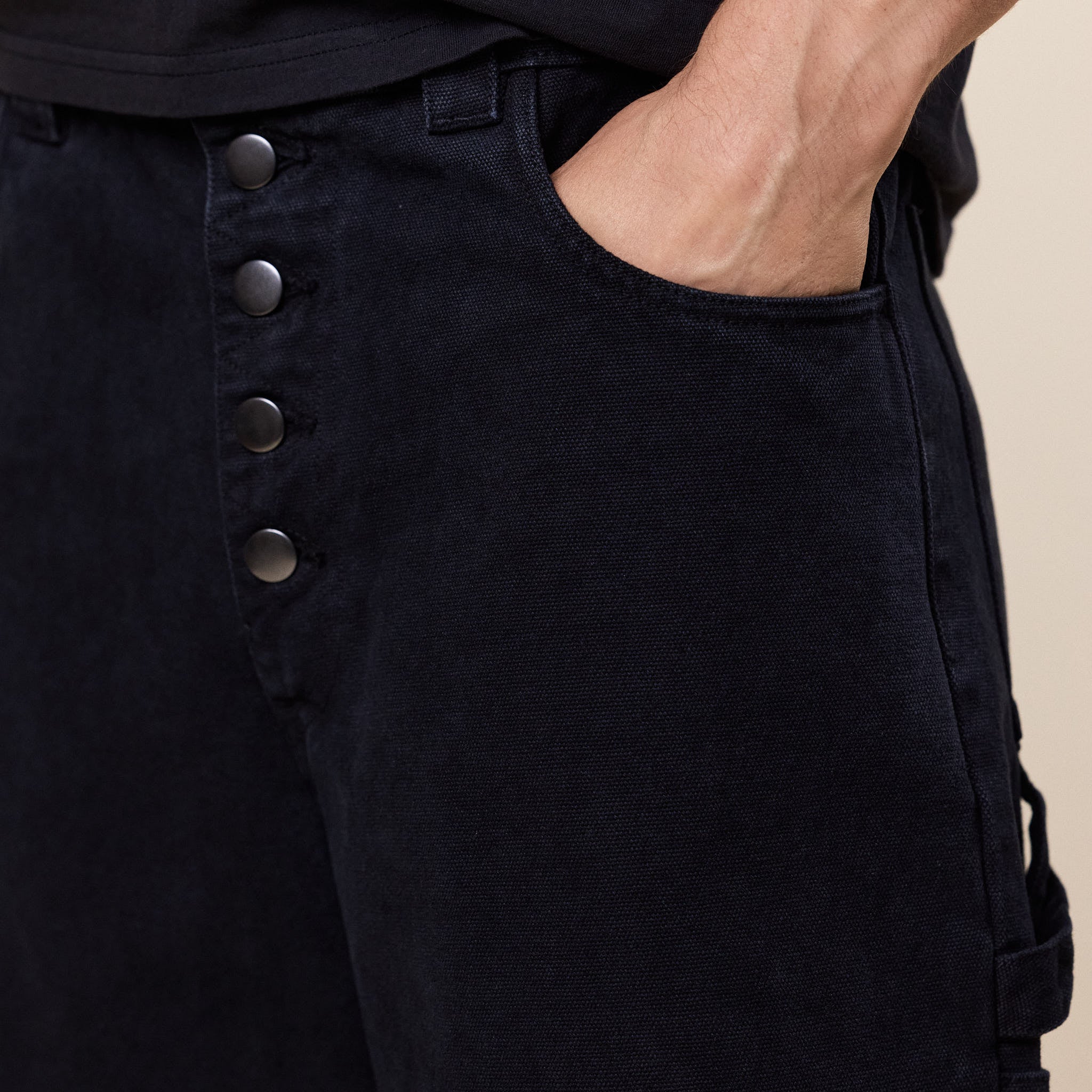 Roa Hiking - Ash Canvas Shorts - Black