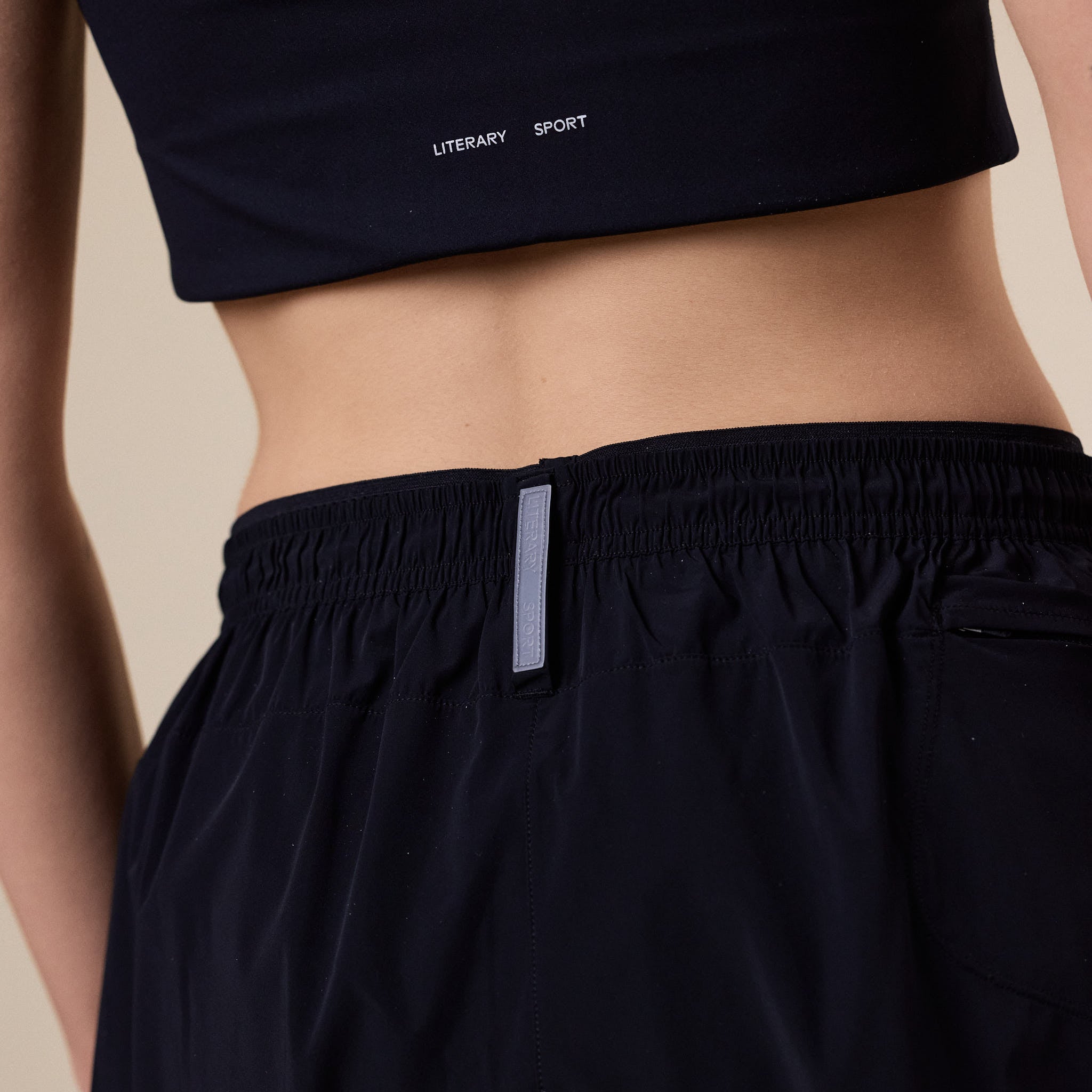 Literary Sport - Morrison Run Split Short (Unisex) - Black