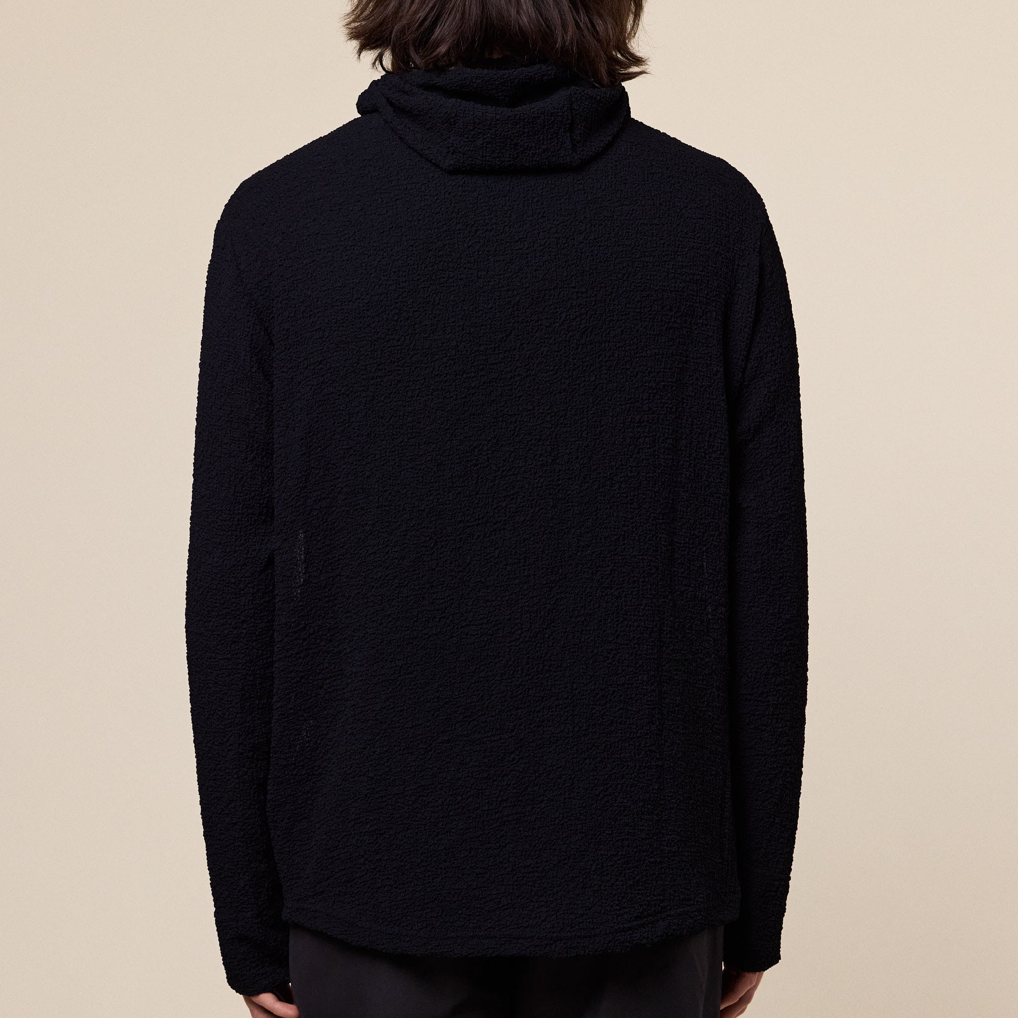 CCP - LT-AA103 Seersucker Full Face Hoodie - Black