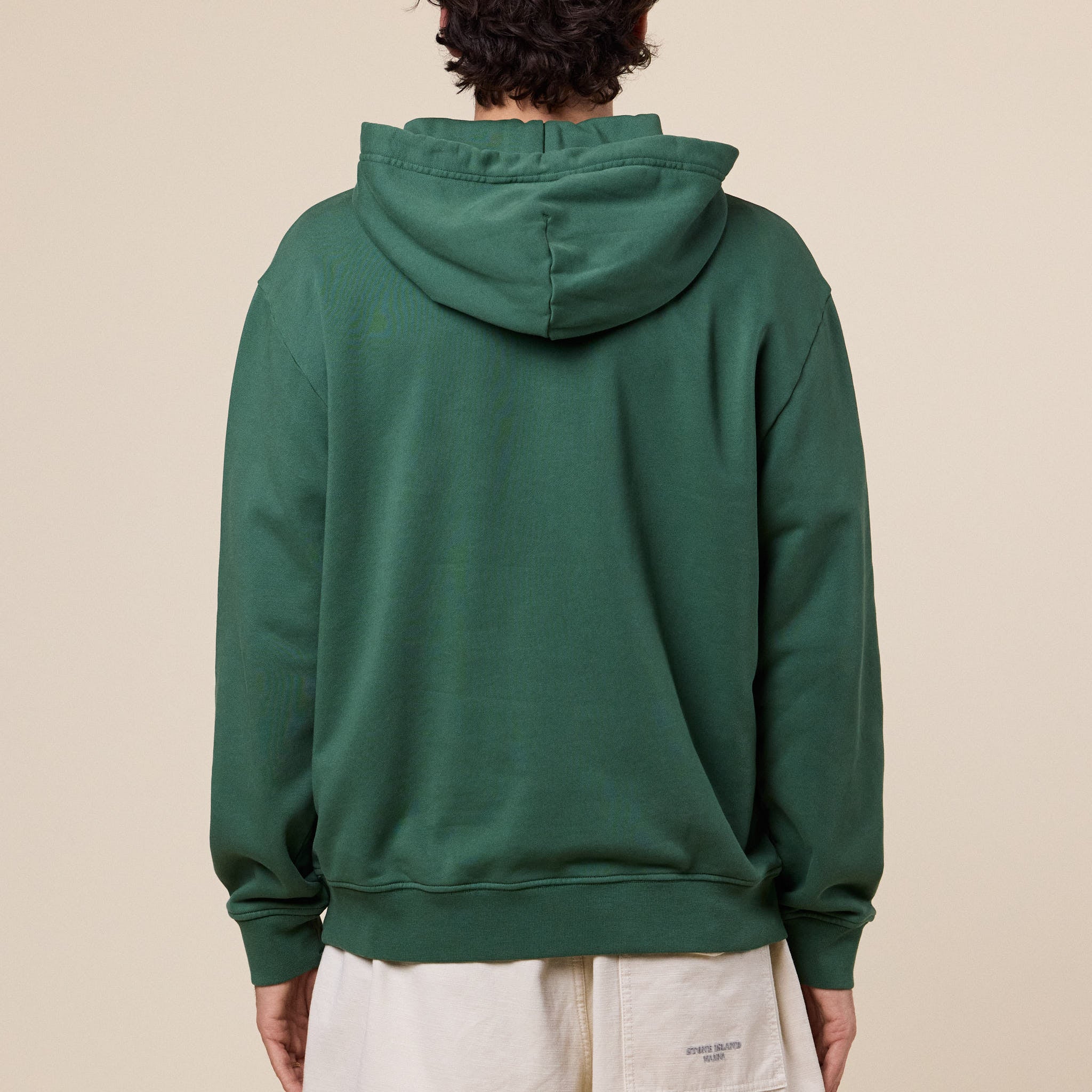 Stone Island Marina - Oversized Hooded Cotton Fleece Sweatshirt - Quartz Green