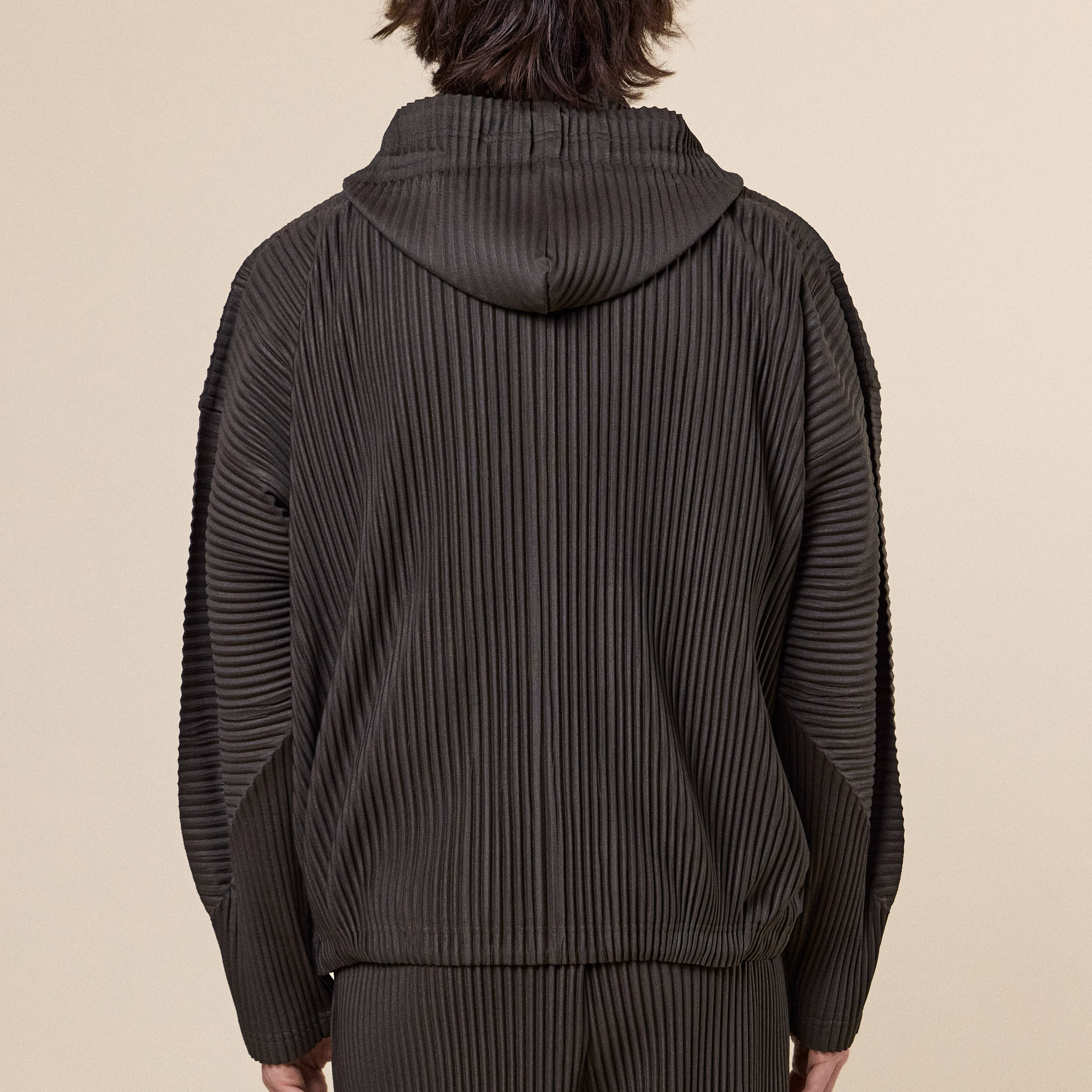 Homme Plissé Issey Miyake - Monthly Colours Hooded Jacket - Shade Greyish Brown