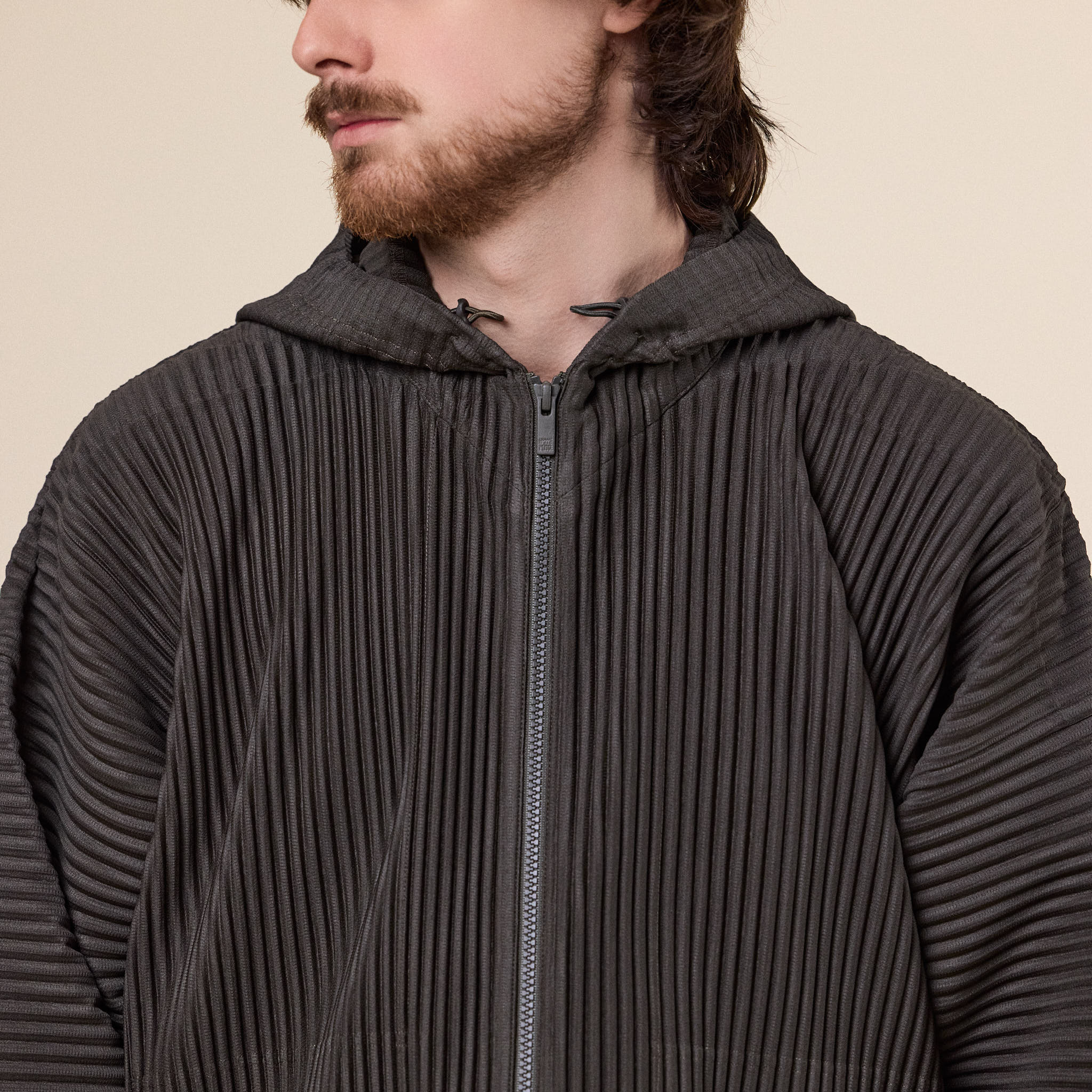 Homme Plissé Issey Miyake - Monthly Colours Hooded Jacket - Shade Greyish Brown
