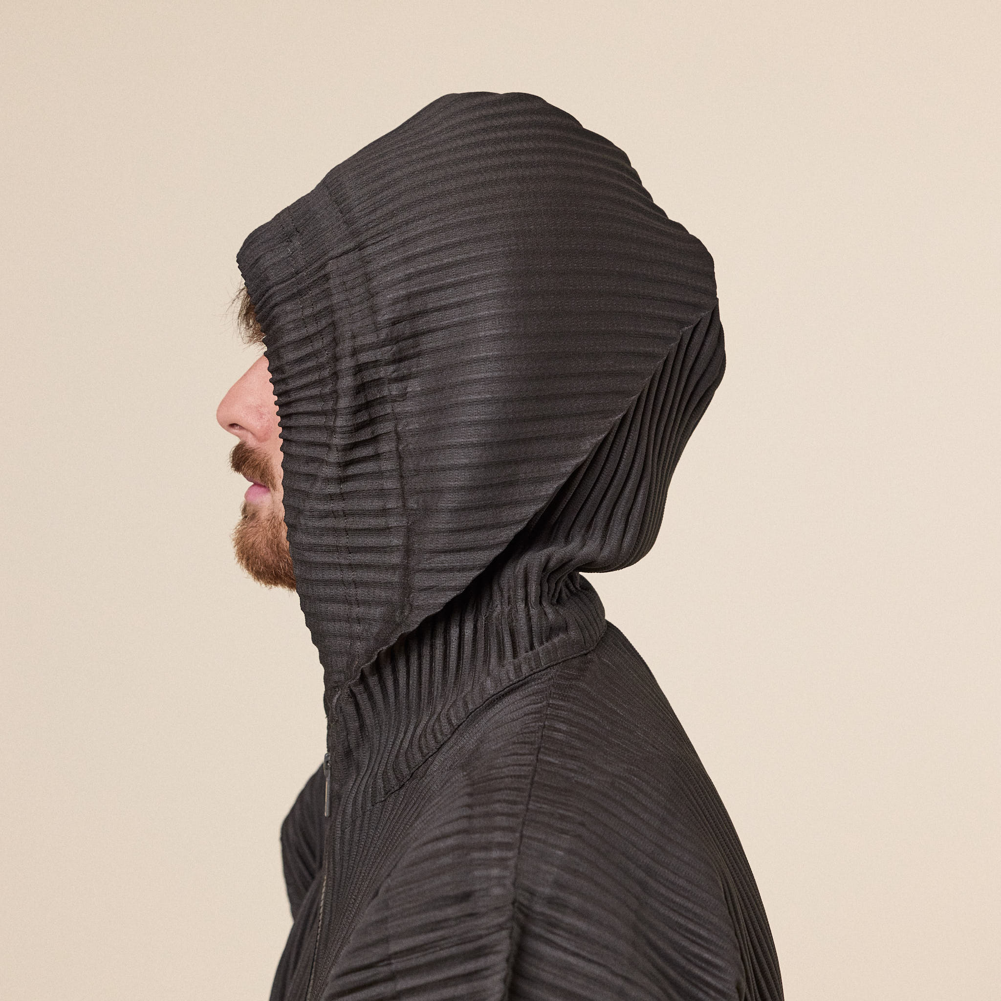 Homme Plissé Issey Miyake - Monthly Colours Hooded Jacket - Shade Greyish Brown